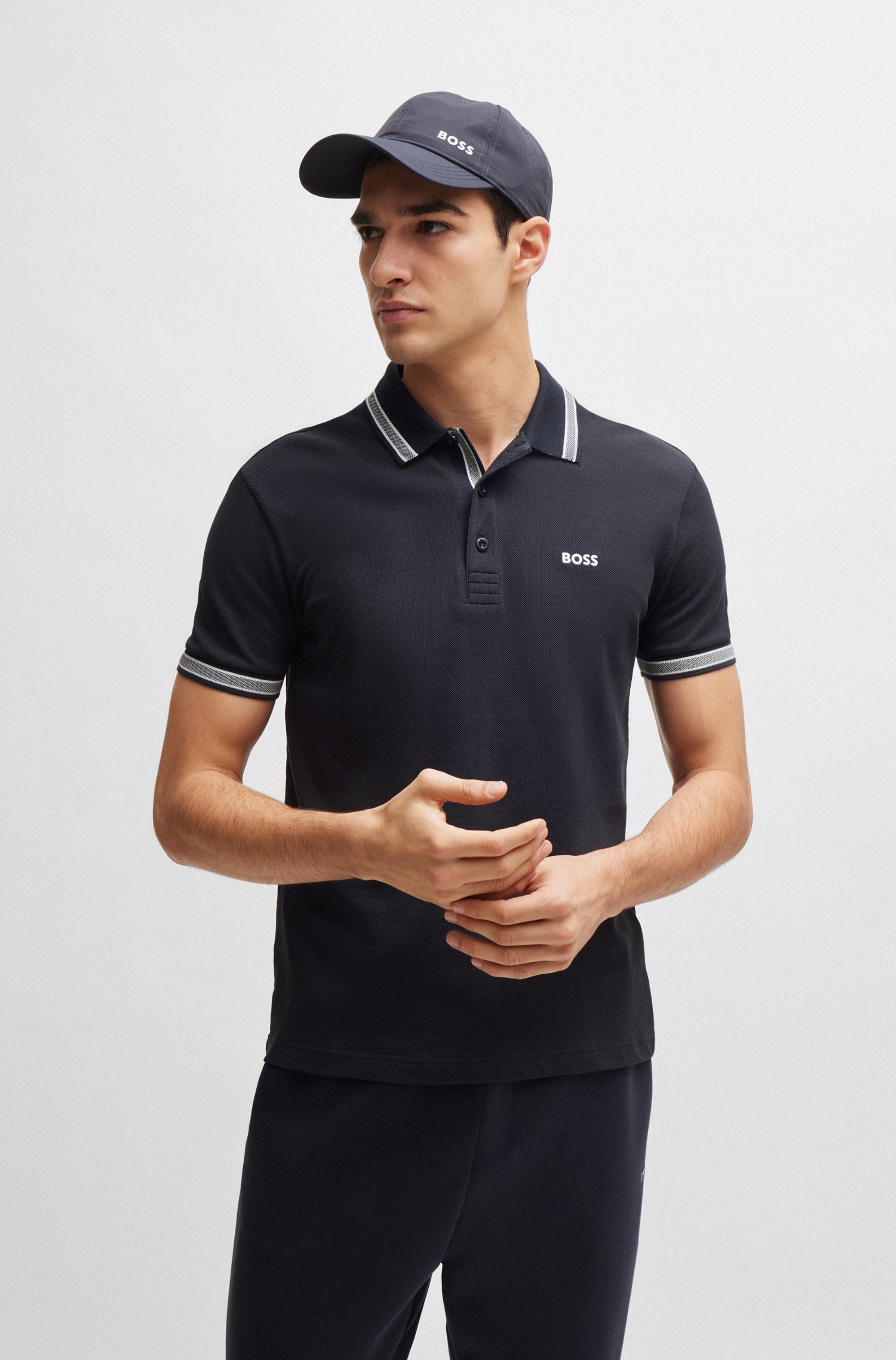 BOSS GREEN Poloshirt Paddy mit kontrastfarbenen günstig online kaufen