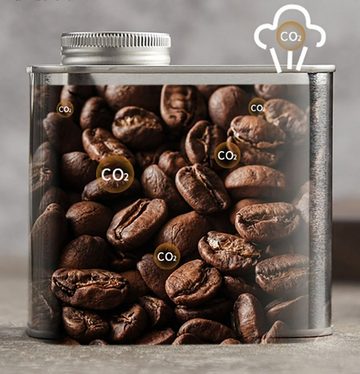 BlauCoastal Kaffeedose Luftdichte Aufbewahrungsbehälter aus Edelstahl, (1-tlg., 2-teilig), Kaffeebohnen Tee Nuss Kakao Lagerbehälter