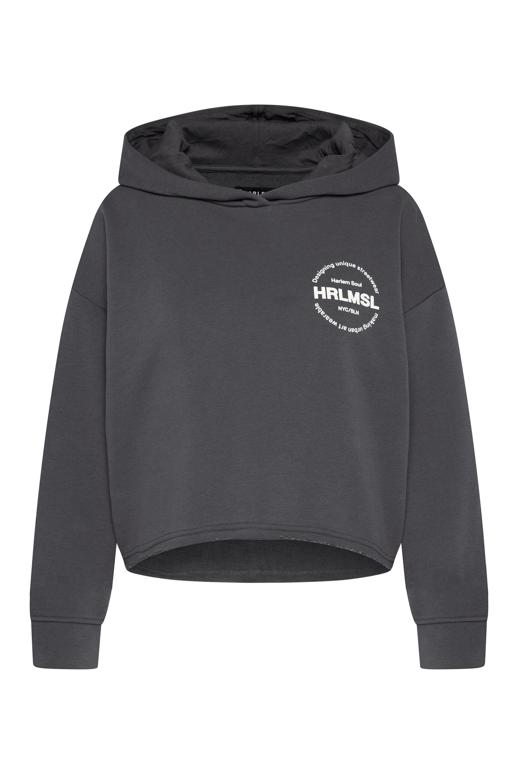 Harlem Soul Kapuzensweatshirt mit offenem Saum