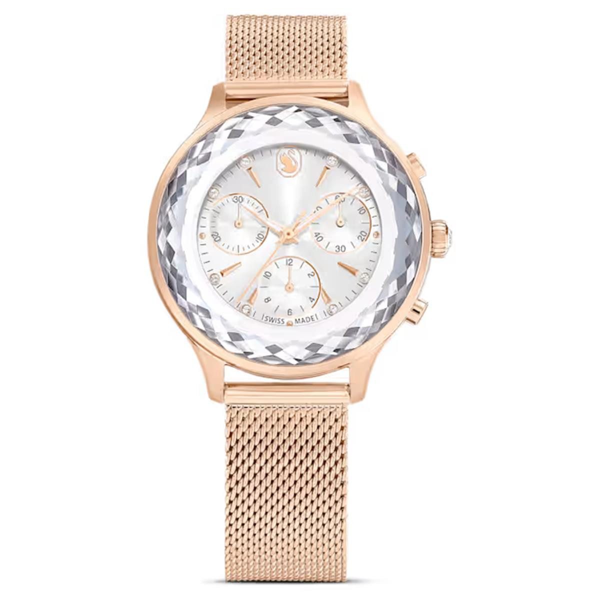 Quarzuhr Swarovski Damen Chrono Uhr 5677506 Nova Schweizer Produktion