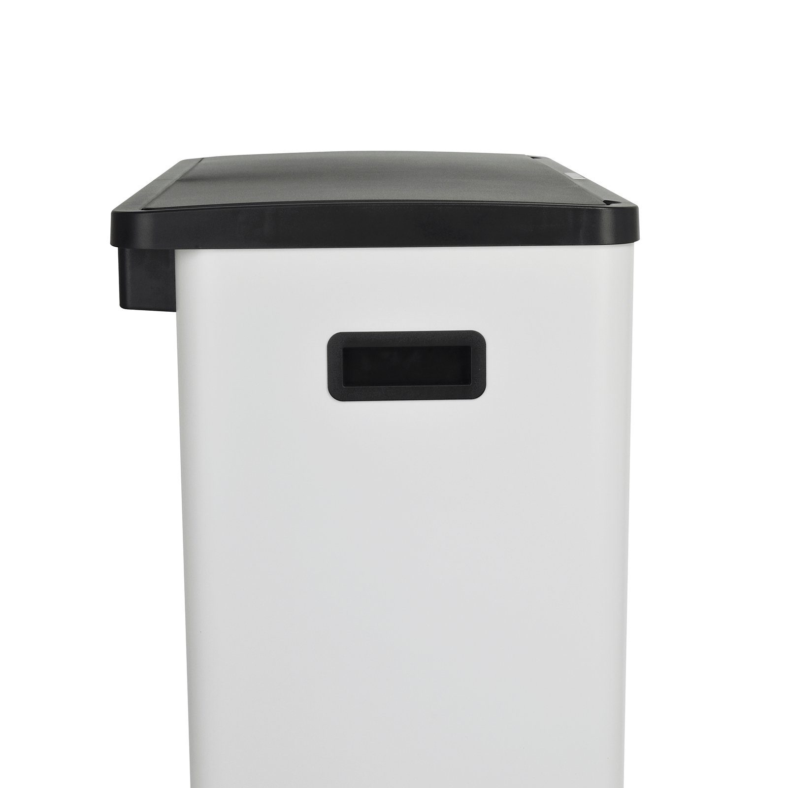 SVITA Mülltrennsystem SR2X30, Sensormülleimer, 2 Innenfächer, 60L, pulverbeschichteter Stahl, Weiß