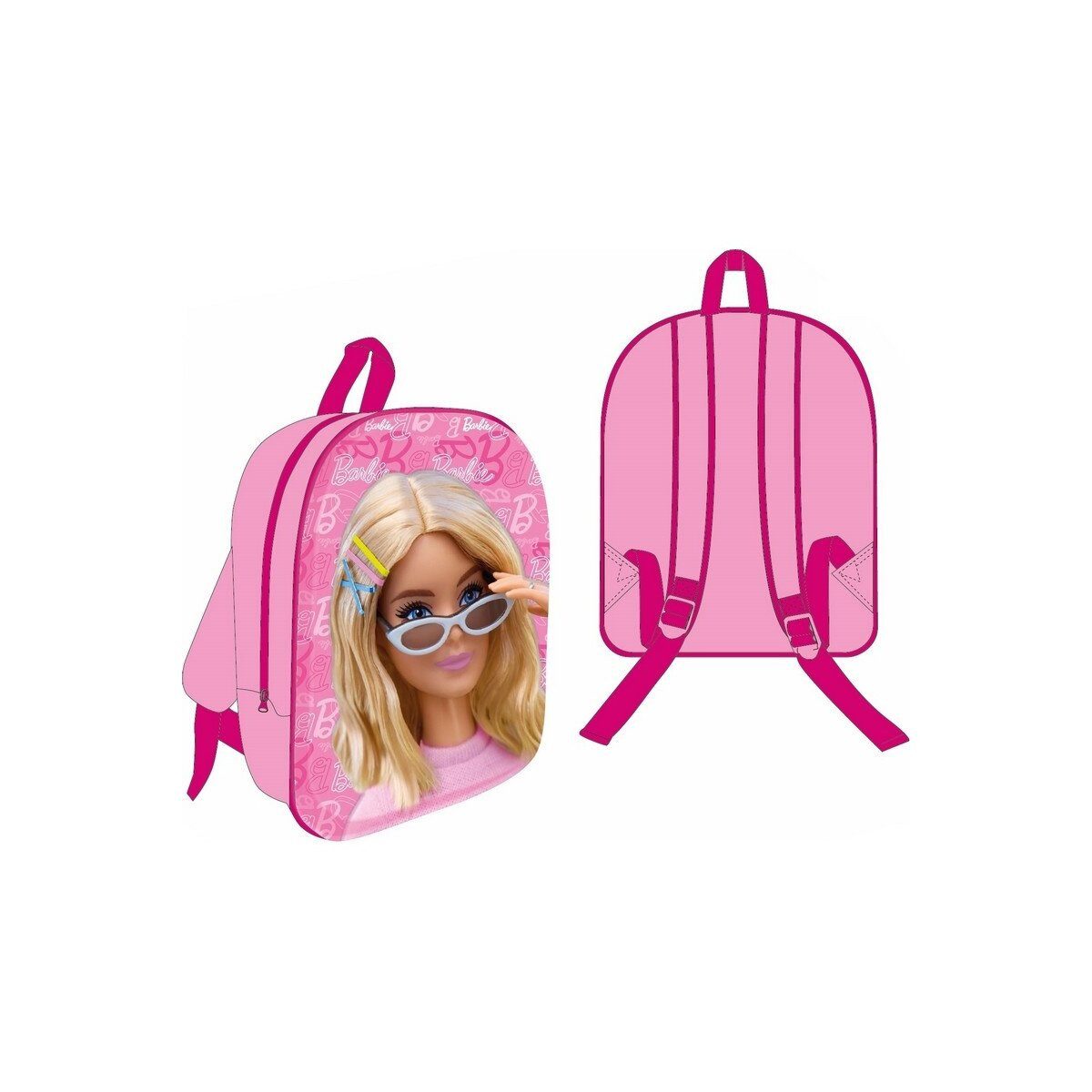 Barbie Kinderrucksack Barbie 3D Rucksack Kinder – Icon Tasche 30cm Rosa (1-tlg)