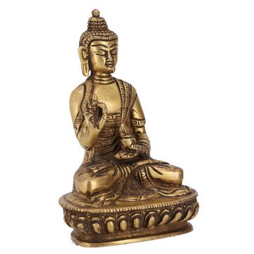 Guru-Shop Buddhafigur Buddha Statue aus Messing Amoghasiddhi Buddha..