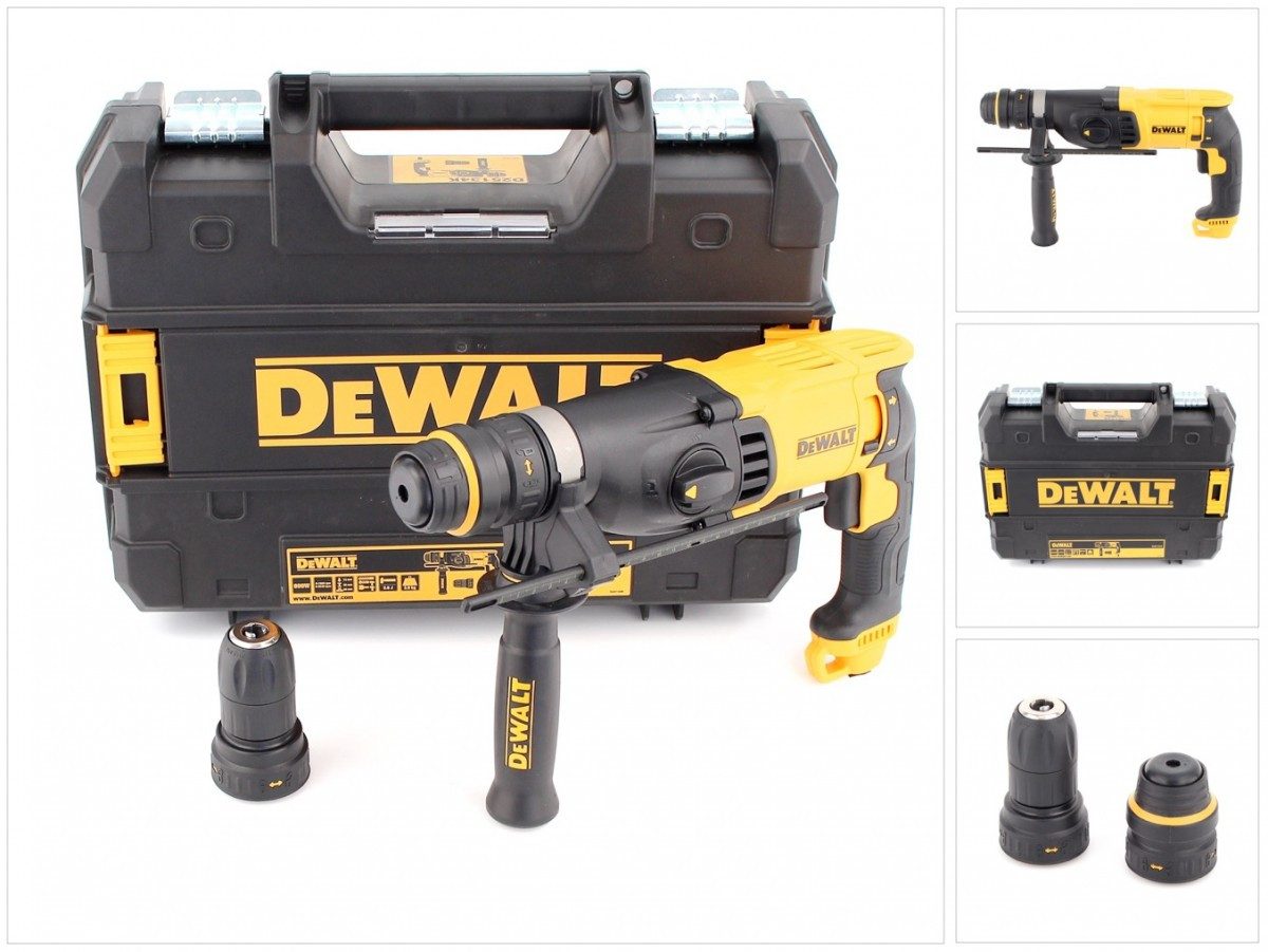 DeWalt Schlagbohrmaschine D 25134 K 800 W Kombihammer + SDS - Plus + 13 mm Schnellspannfutter i