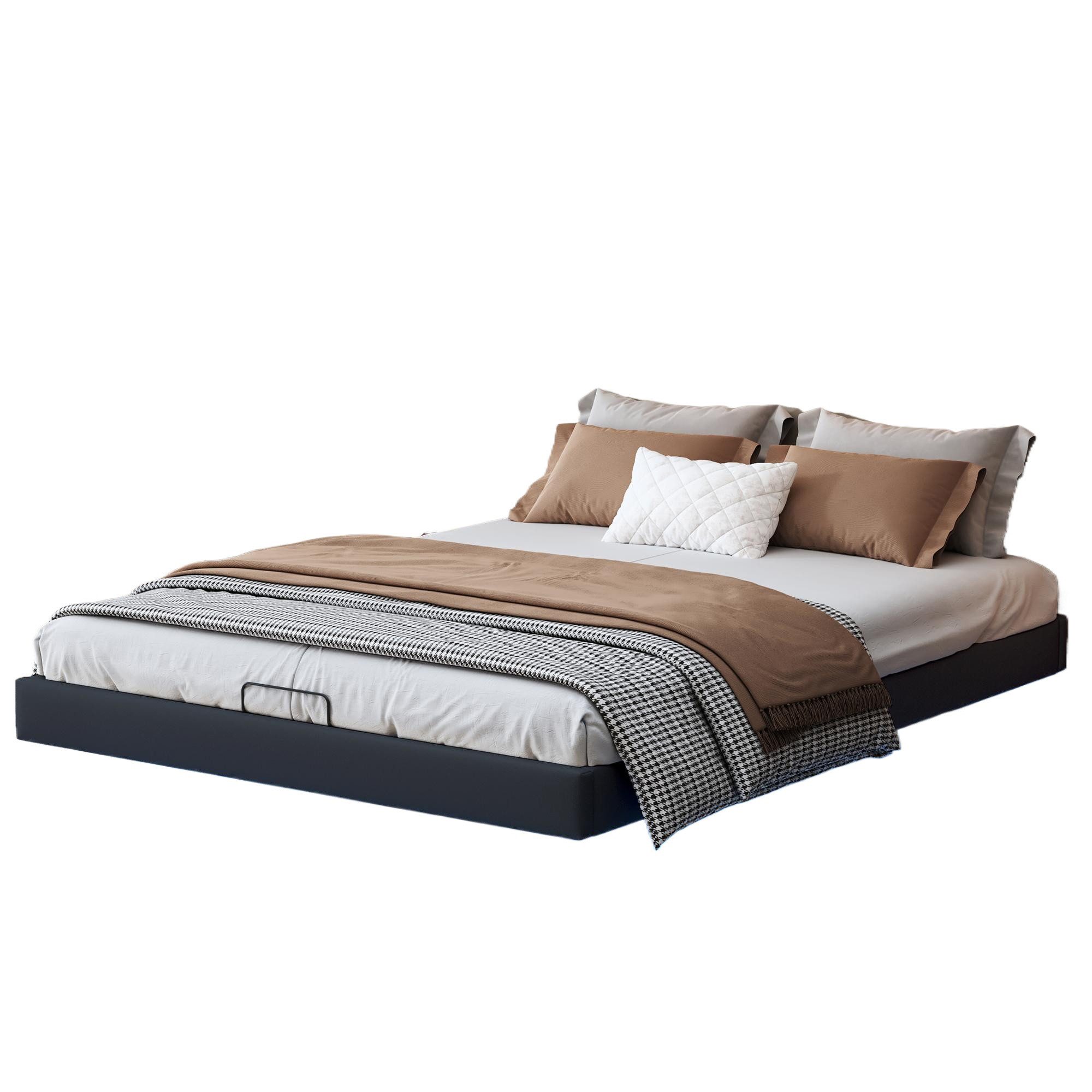 FUROKOY Stauraumbett Polsterbett Hängebett 160x200cm (Set, günstig online kaufen