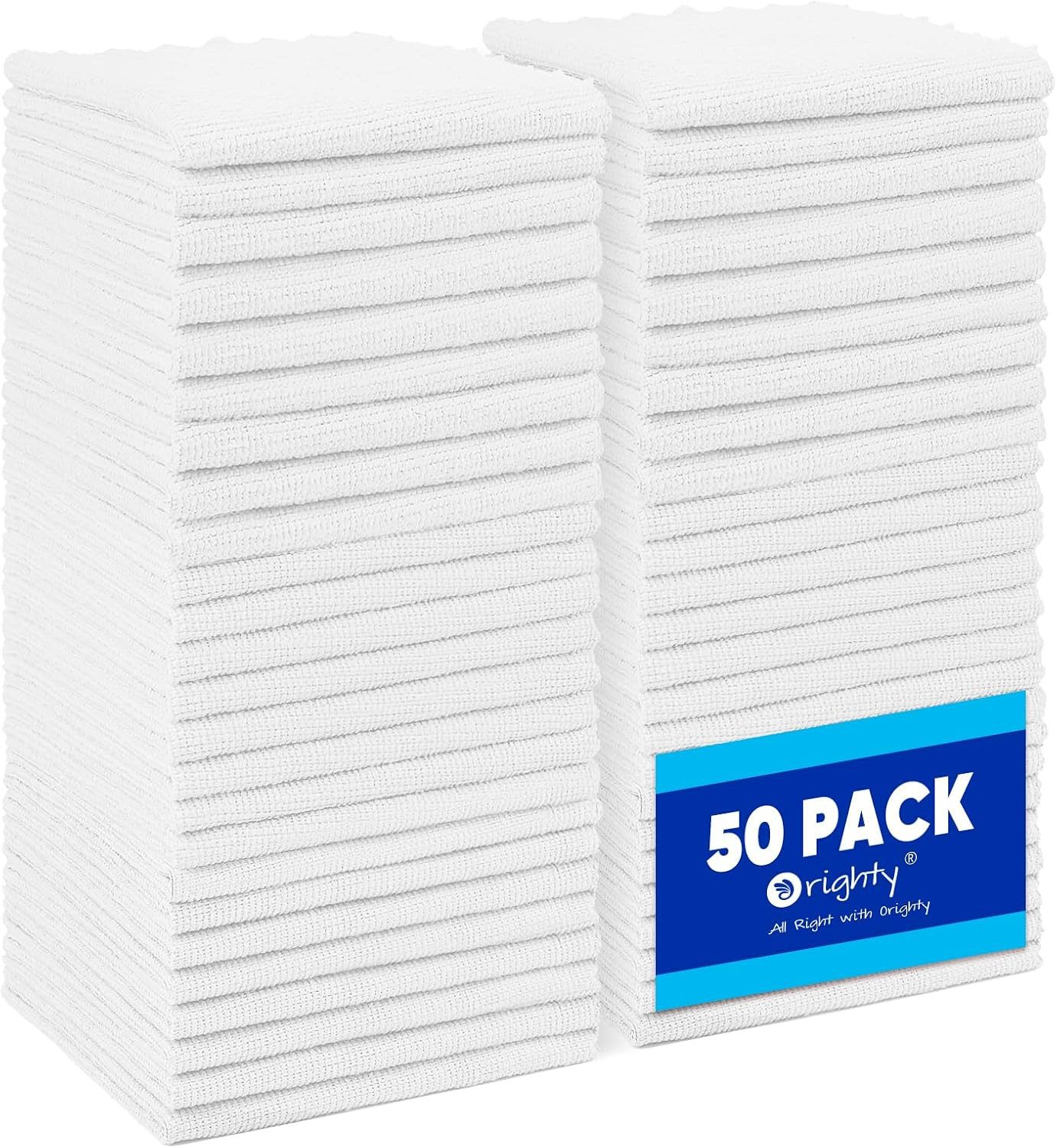 FELIXLEO Gesichtsreinigungstücher Orighty 50er Pack Mikrofasertücher, Reinigungstücher 30 x 30 cm, Weiß