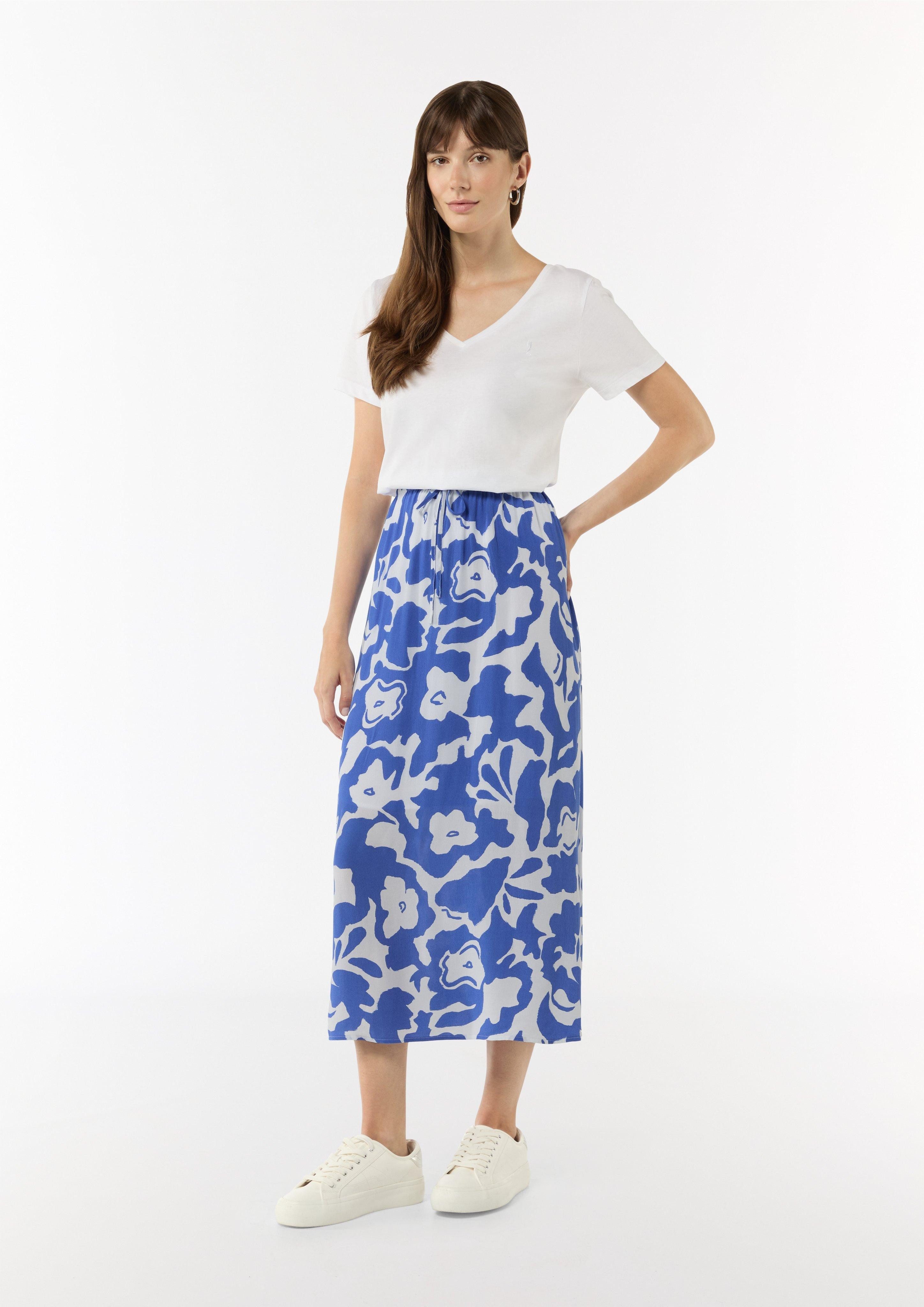 comma casual identity Maxirock Midi-Rock mit All-over-Print