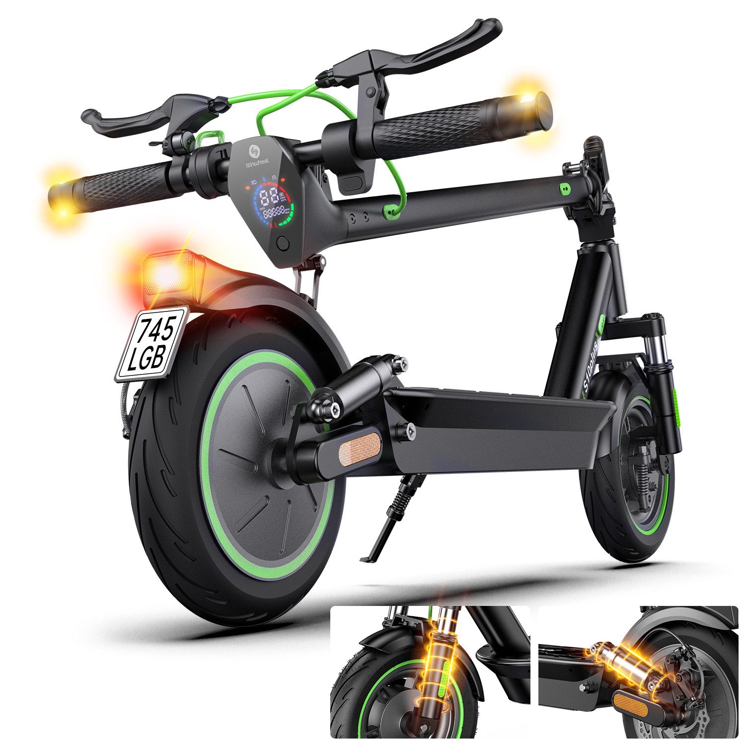 E-Scooter mit Straßenzulassung (ABE),Klappbarer Elektroroller mit APP