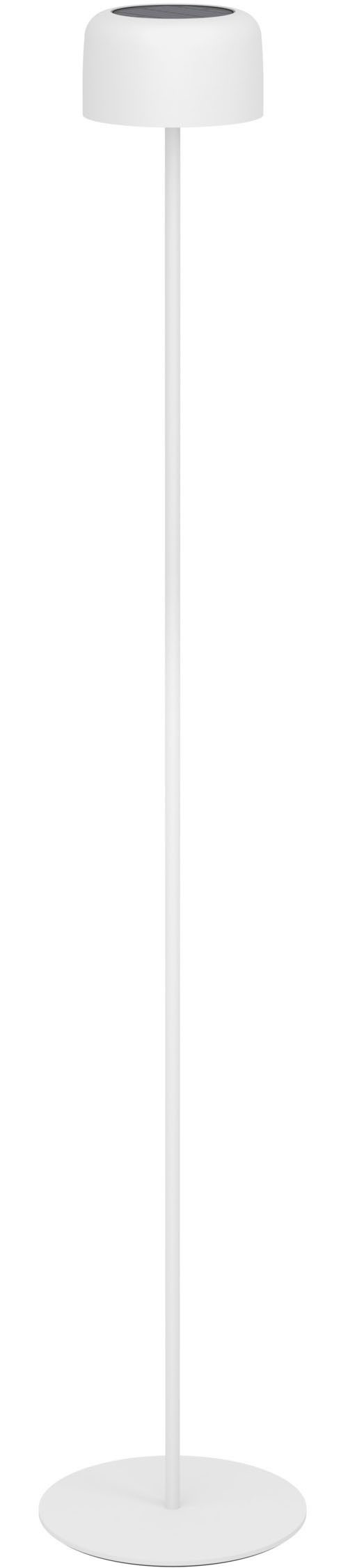 EGLO Stehlampe ROCCANOVA-L Stehlampe - Stahl - SOLAR-LED - 2,8W - IP44, Dimmfunktion, USB-Anschluss mit Ladefunktion, mehrere Helligkeitsstufen, LED fest integriert, Warmweiß, Standleuchte, Leselampe, Wohzimmer, Schlafzimmer, H120 x Ø13,5 cm