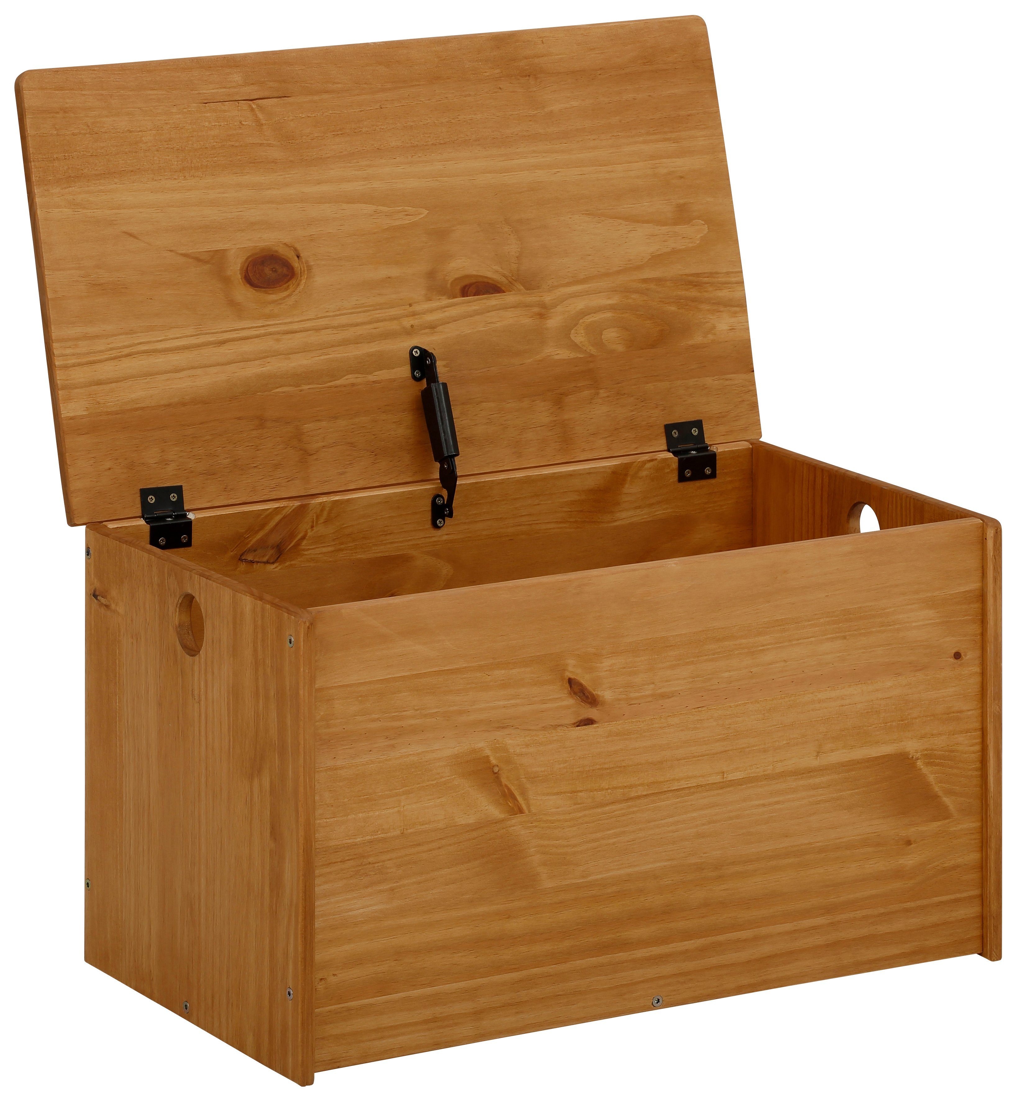 OTTO home Truhe Alpi (1 St), Kiefernholz, Deckel, verschiedene Farbvarianten, Höhe 40 cm