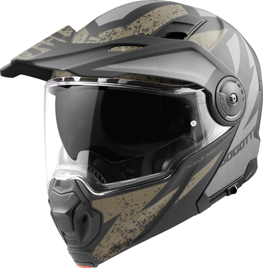 Bogotto Motorradhelm FG-102 Safari Fiberglas Klapphelm