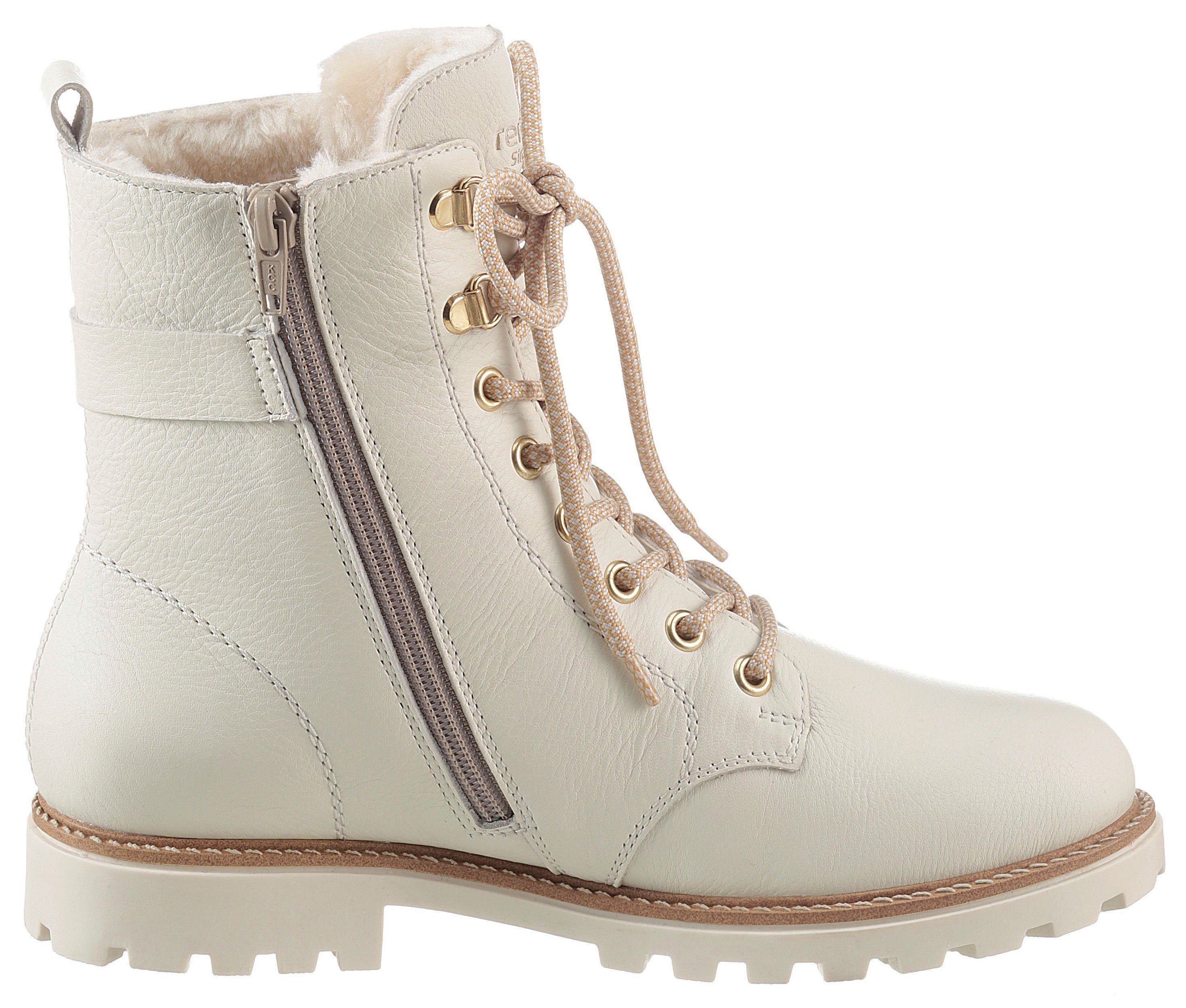 Remonte Winterboots, Blockabsatz, Schnürboots, Outdoorschuh mit Zierschnalle