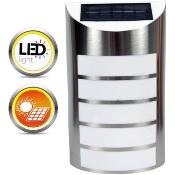 Bestlivings LED Wandleuchte SL WL-04573, LED fest integriert, Kaltweiß, LED fest integriert, Solar-Wandleuchte, Outdoor, Witterungsbeständig
