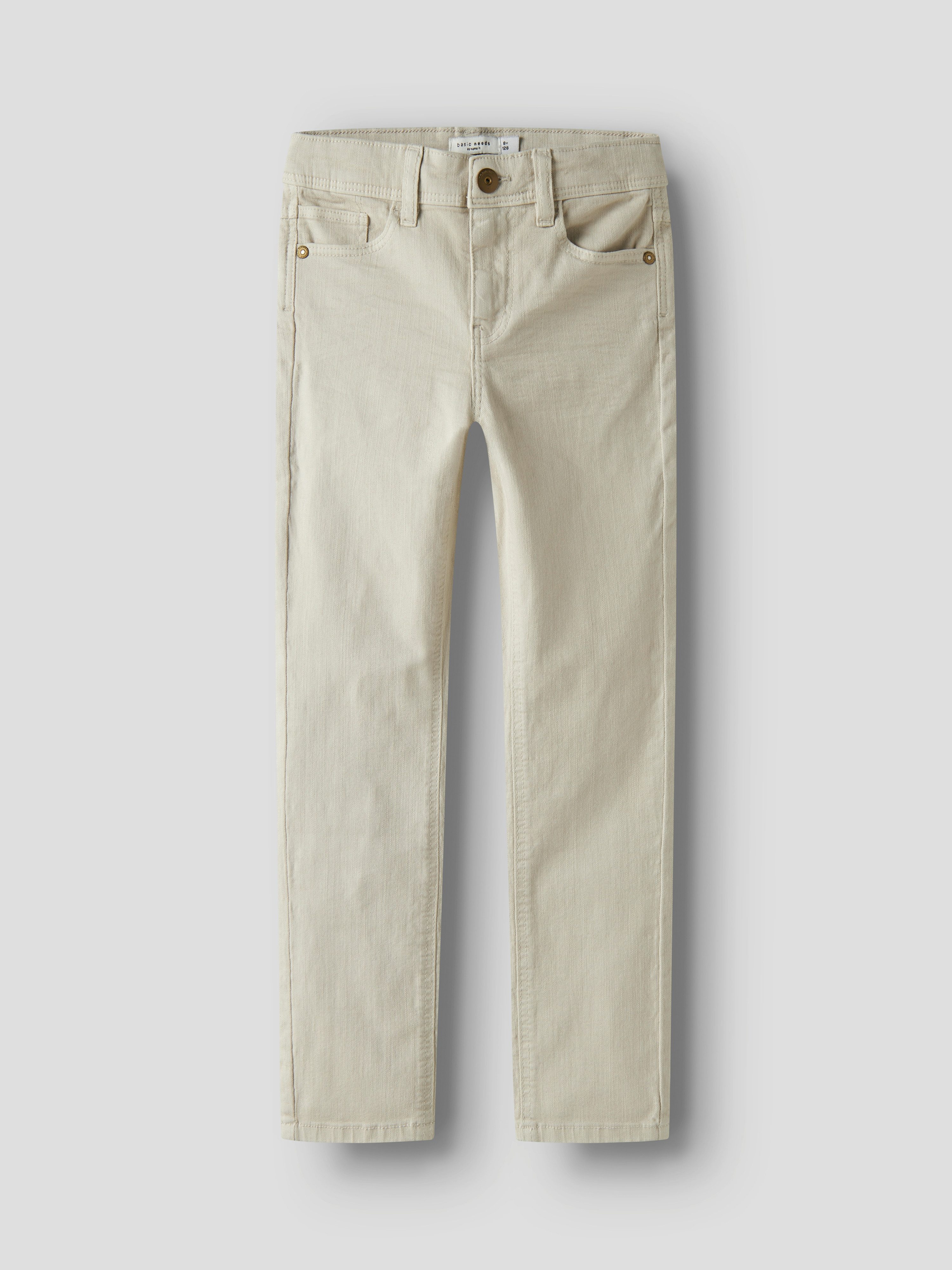 Name It Röhrenhose NKMTHEO für Jungen mit verstellbarem Bund und schmaler Silhouette slim fit, Twill, Reißverschluss, uni