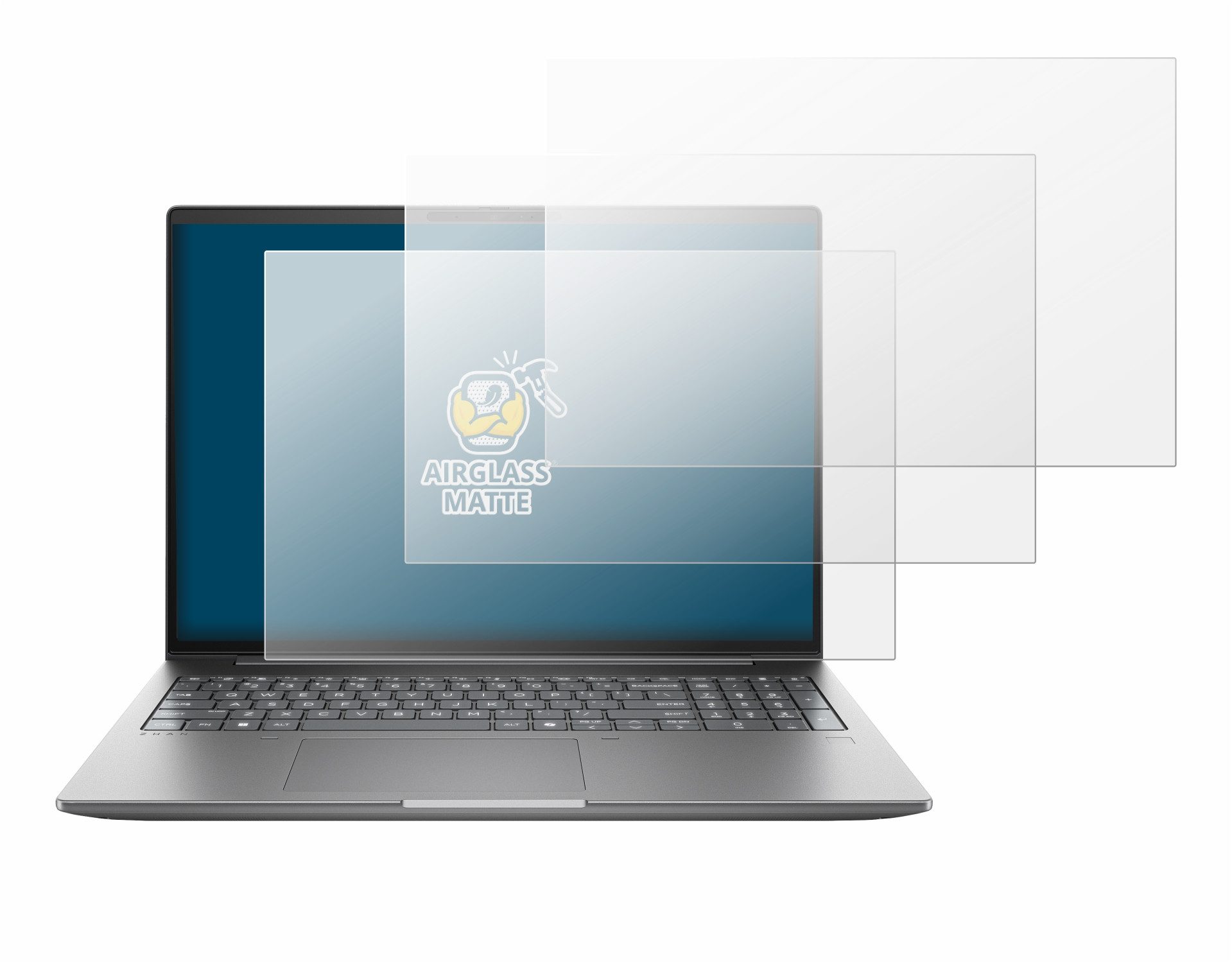 BROTECT Displayschutzglas Folie für HP Zbook X G2i 16", 3 Stück, Schutzfolie Glas Panzer Display Schutz matt