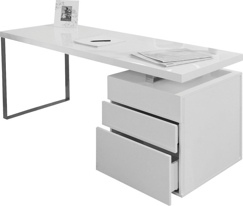 SalesFever Schreibtisch Varberg - Arbeitsplatz Deluxe Design-Laptoptisch, Schubladen mit Soft-Close-Funktion