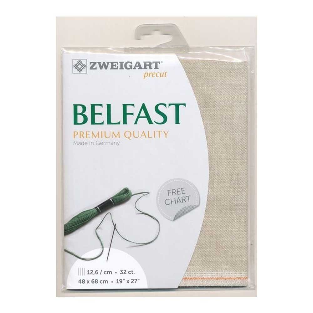 Zweigart Kreativset Zählstoff BELFAST Zweigart Precute 32 ct. 100% Leinen 3609 Farbe 52 n, (embroidery kit by Marussia)