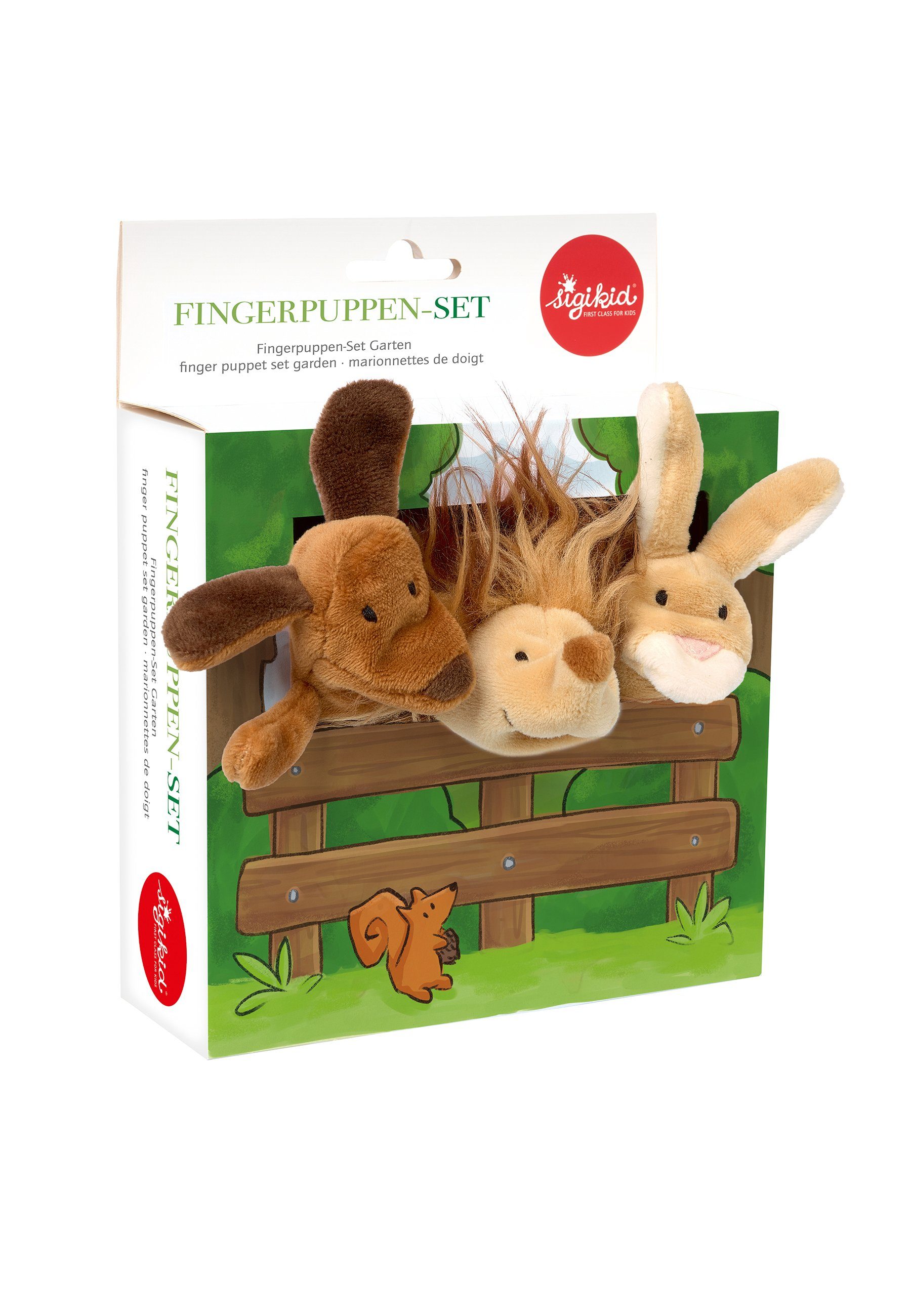 Sigikid Fingerpuppe Fingerpuppen Garten Plüsch-Figuren im 3er Set (1-tlg)