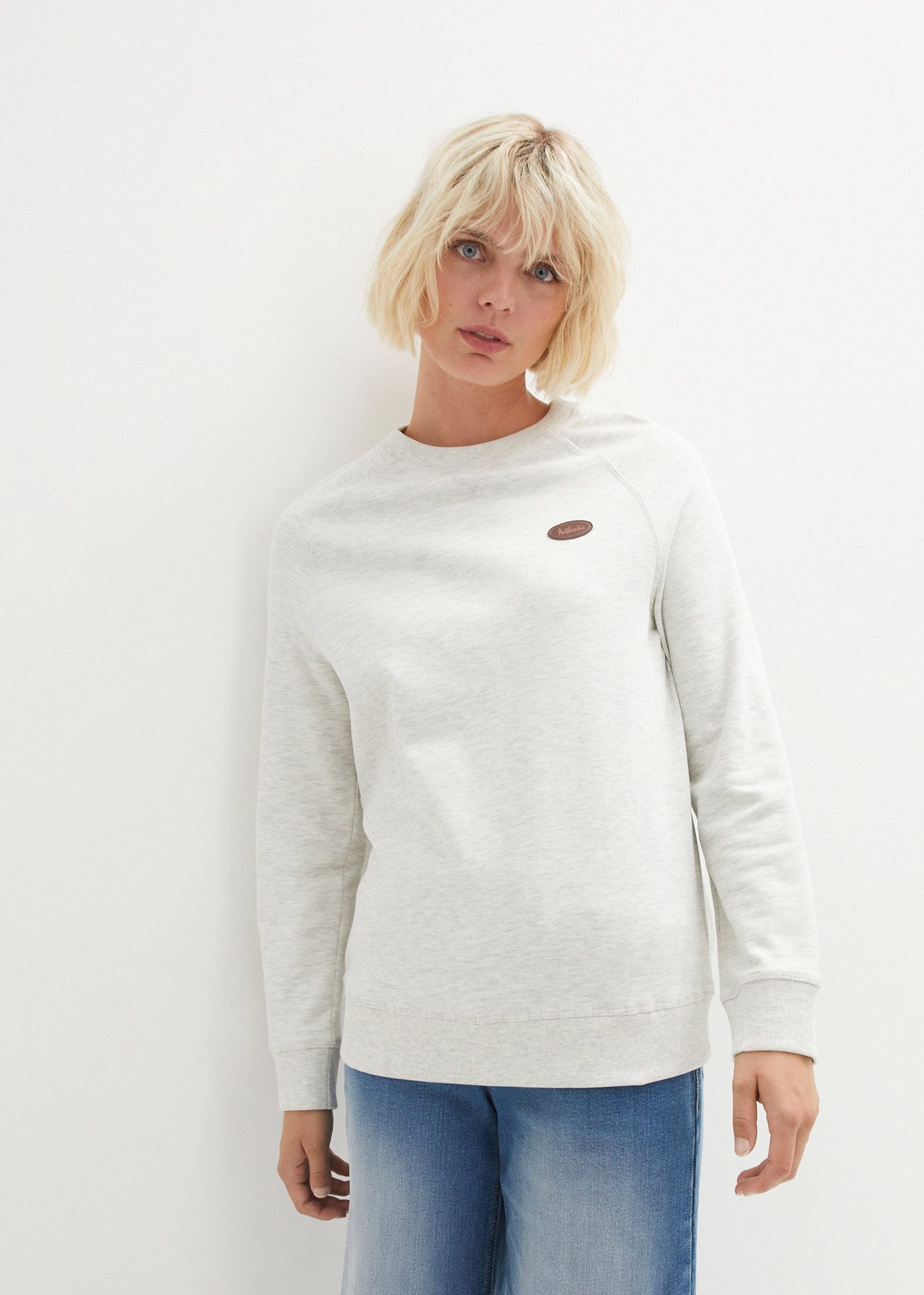 bonprix Sweatshirt (Packung, 2-tlg., 2) im 2er Pack, meliert, mit Rundhals günstig online kaufen