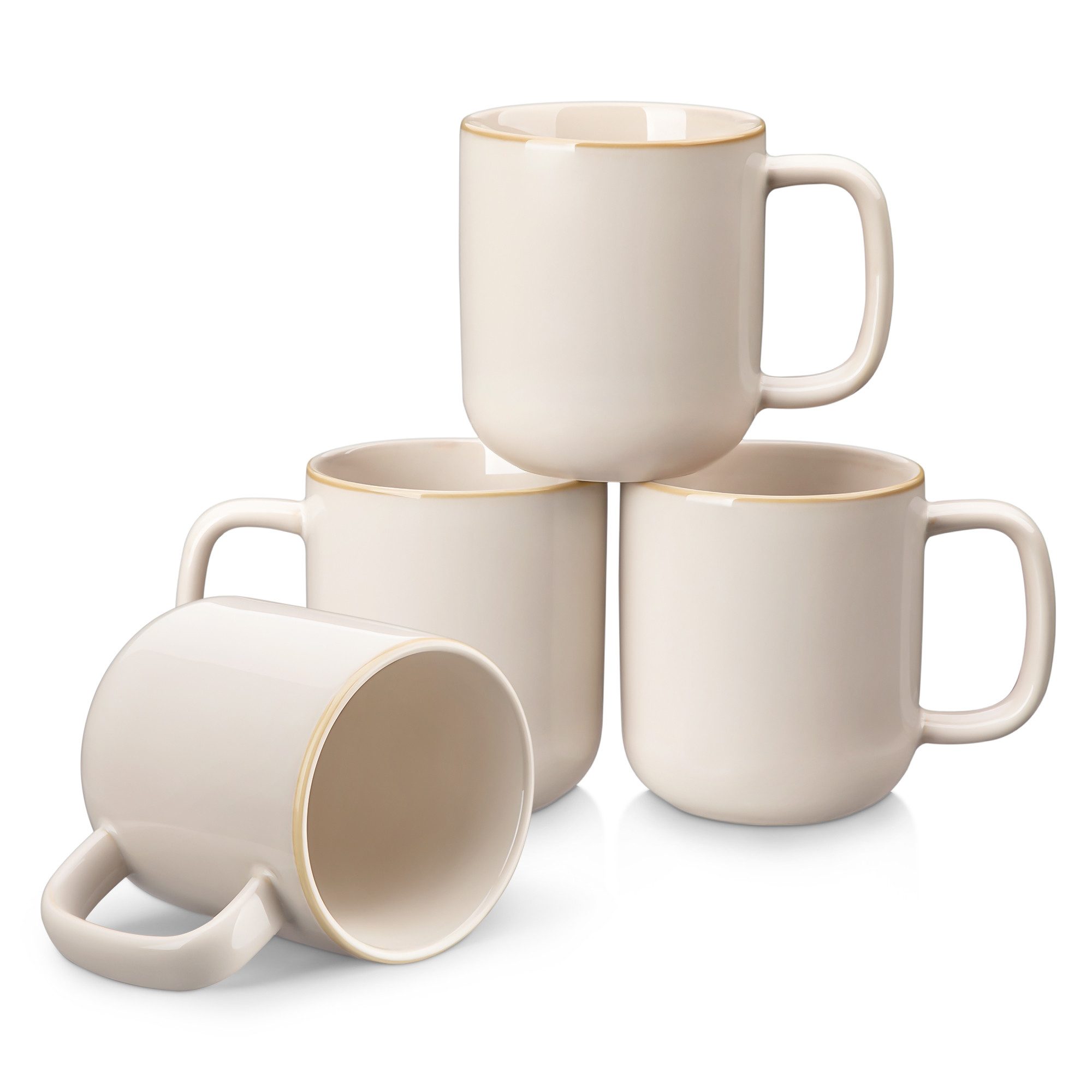 vancasso Tasse Tassen Set, Becher für 4/6, Steingut, 4-tlg., Steingut