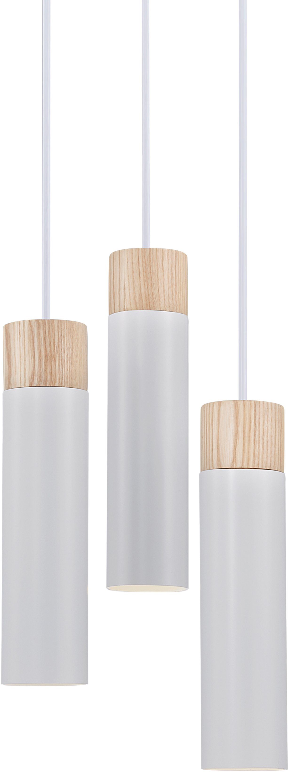 Nordlux Pendelleuchte TILO, ohne Leuchtmittel, geeignet Esche Holz Hängeleuchte, Applikationen, GU10 LED Leuchtmittel Standard für
