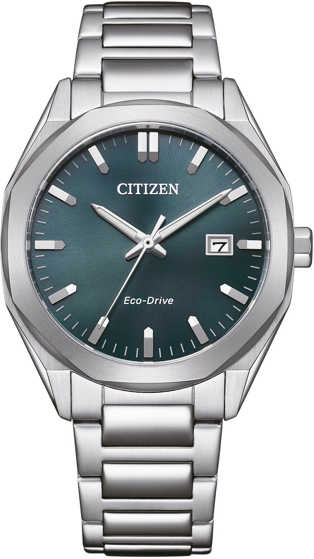 Citizen Solaruhr BM7620-83X, Armbanduhr, Herrenuhr, Datum, Edelstahlarmband