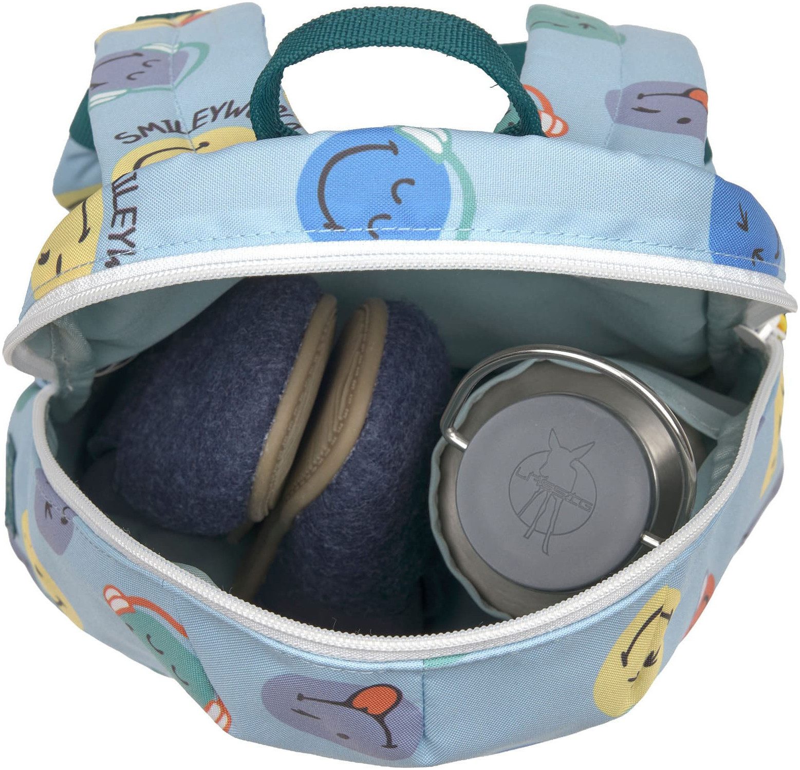 LÄSSIG Kinderrucksack Tiny Backpack SmileyWorld® blue