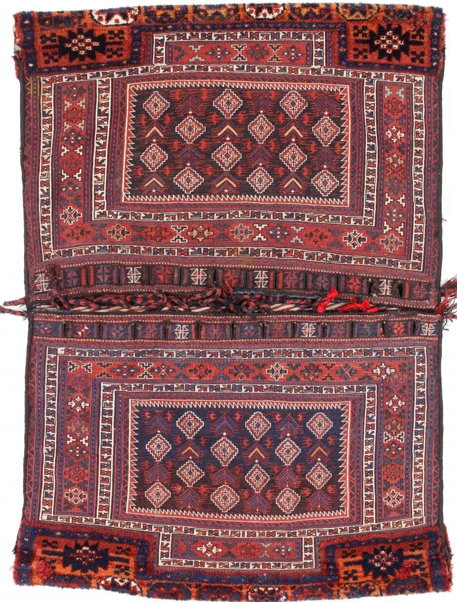 Orientteppich Kelim Tasche Nomaden 99x151 Handgeknüpfter Orientteppich, Nain Trading, rechteckig, Höhe: 5 mm