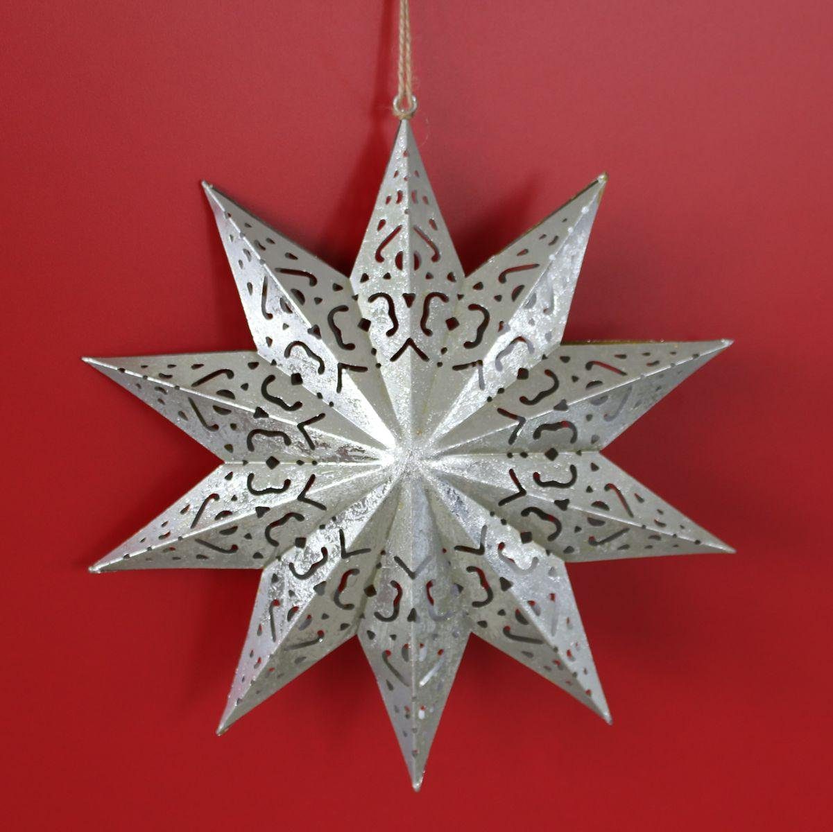 440s Christbaumschmuck 440s 3D Stern aus Blech, ca. 28 cm D (1-tlg)