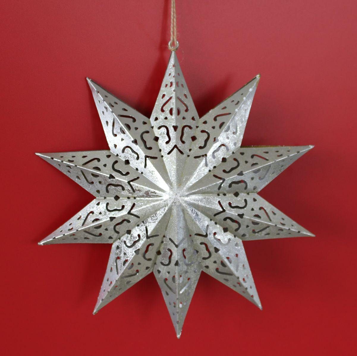 Blech, 3D (1-tlg) Christbaumschmuck Stern aus 28 440s D 440s cm ca.