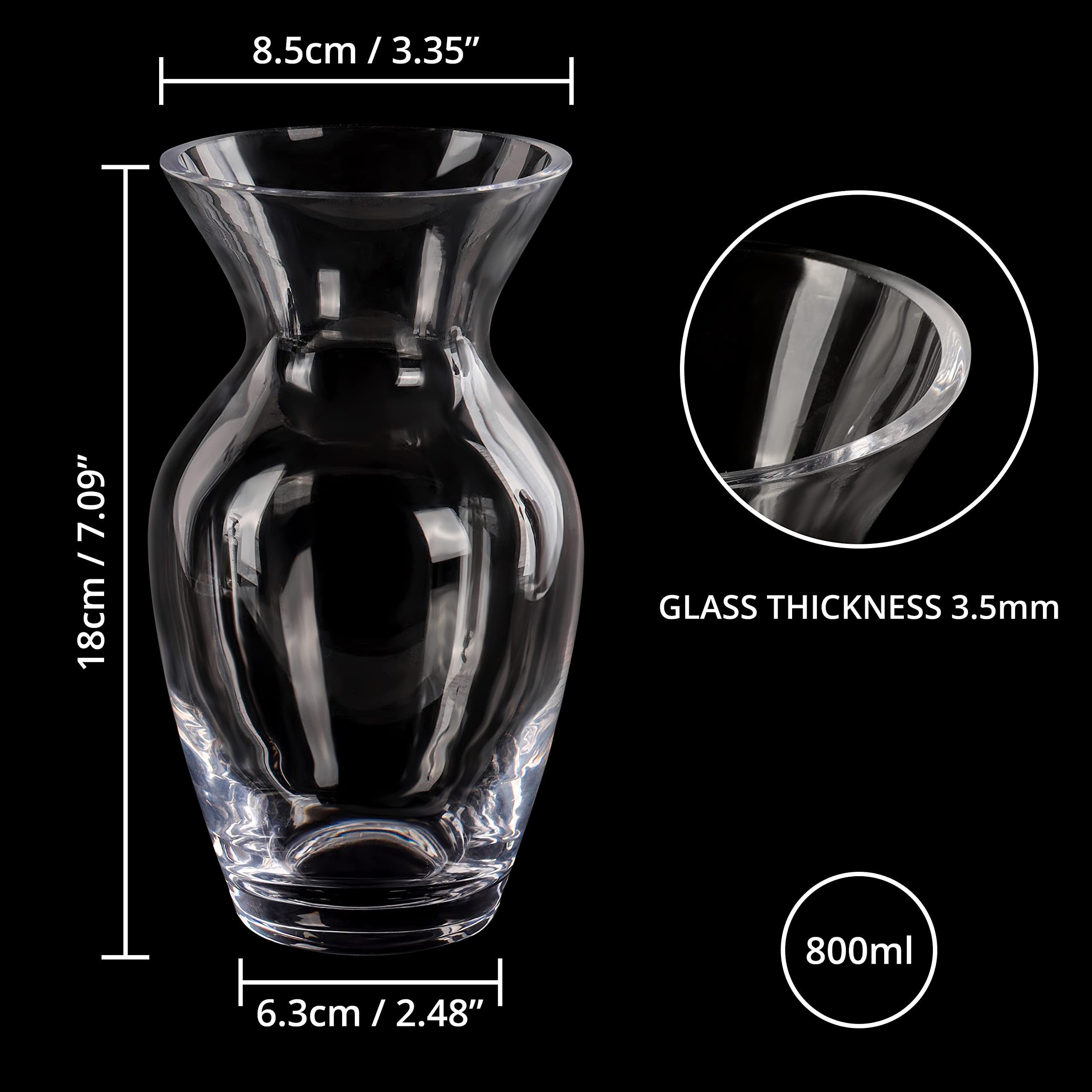 Belle Vous Dekovase Moderne Dekorative Kristallvase - Kleine Größe 18 cm (1 günstig online kaufen