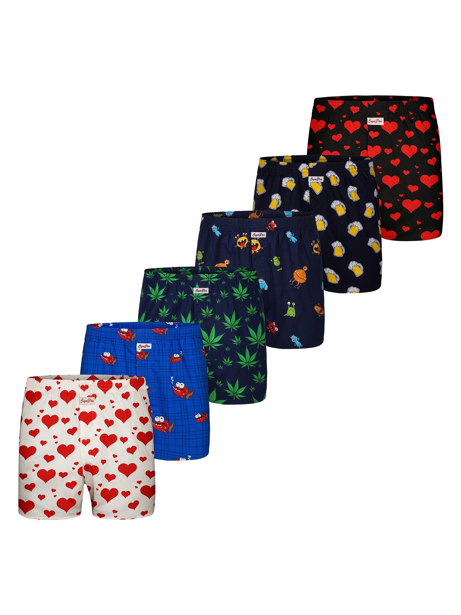 Sugar Pine Boxer Webboxershorts weit Motive günstig online kaufen