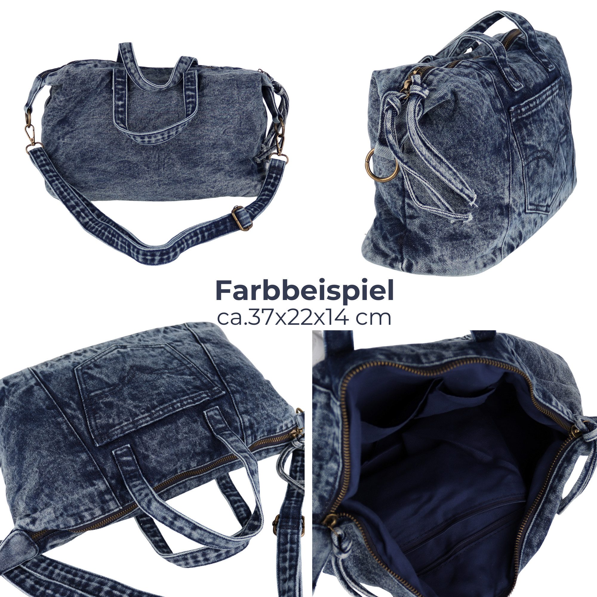 MIRROSI Umhängetasche Damen aus Jeans Schultertasche günstig online kaufen