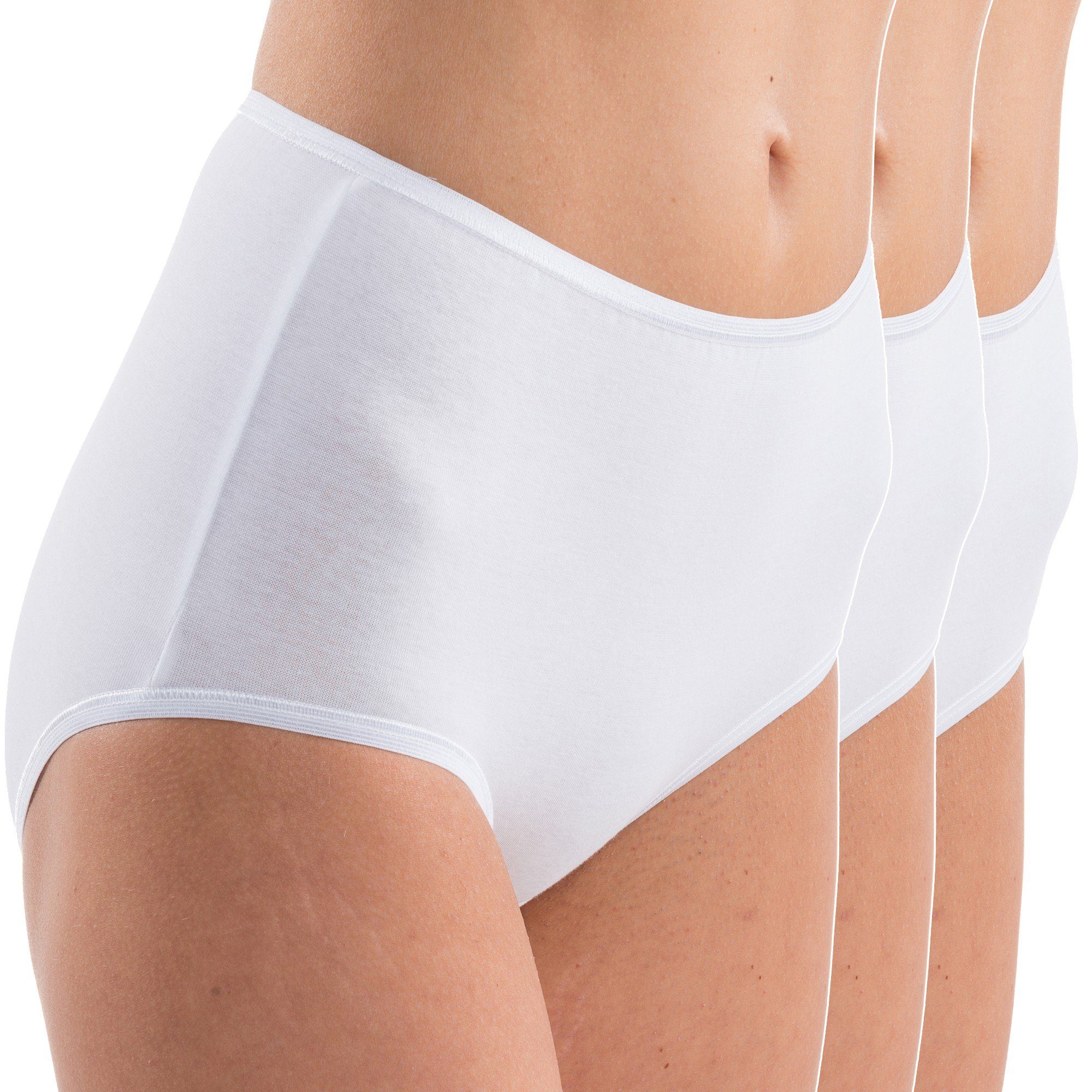 HERMKO Maxislip 17011 (Pack, 3er) Baumwolle/Modal, softweicher Maxislip mit elastischen Abschlüssen