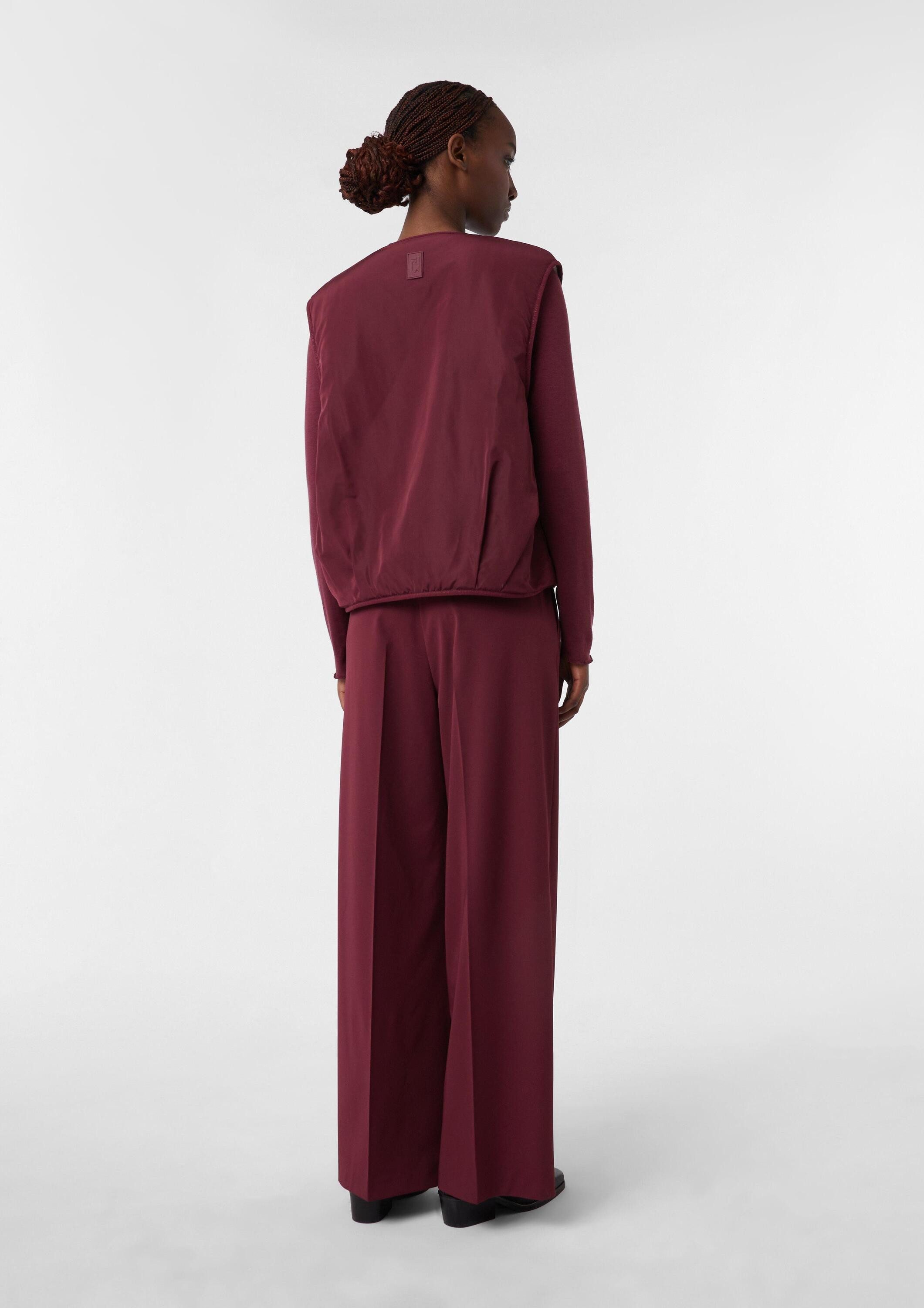 comma Outdoorjacke Outdoor-Weste Wendeweste mit Teddyfell