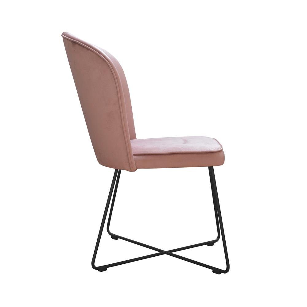 Stühle Stuhl Stoff Ess JVmoebel Warte Design Sitz Kanzlei Rosa Textil Zimmer Praxis Polster Stuhl,