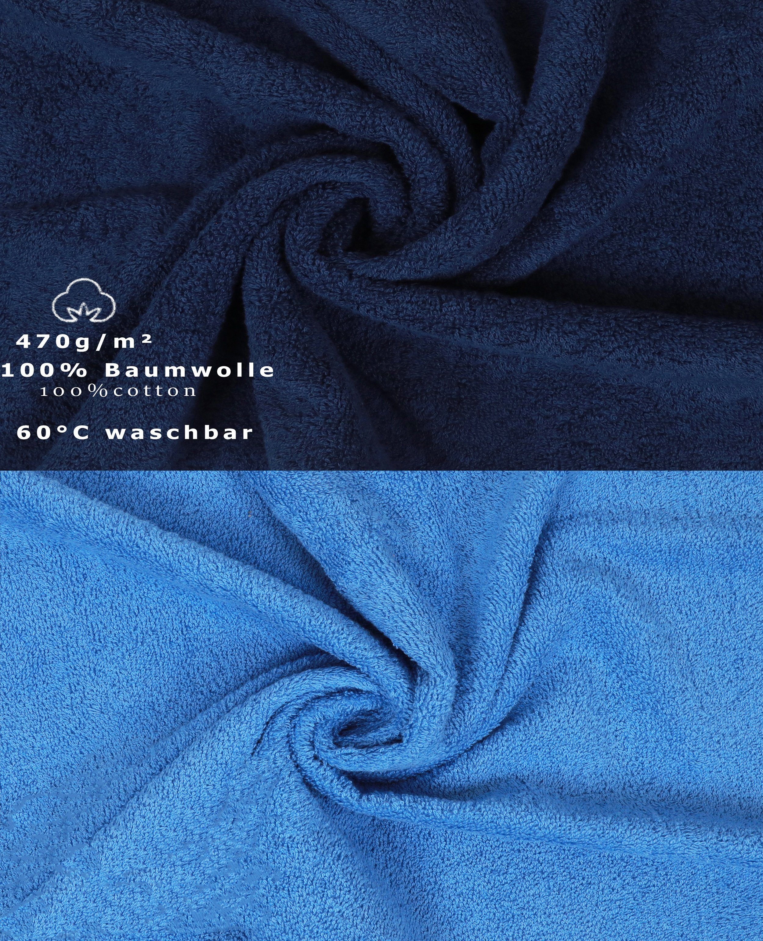 Farbe Handtuch Baumwolle, Hellblau, Set 100% 10-tlg.. Dunkelblau & Handtuch-Set Premium (10-tlg) Betz