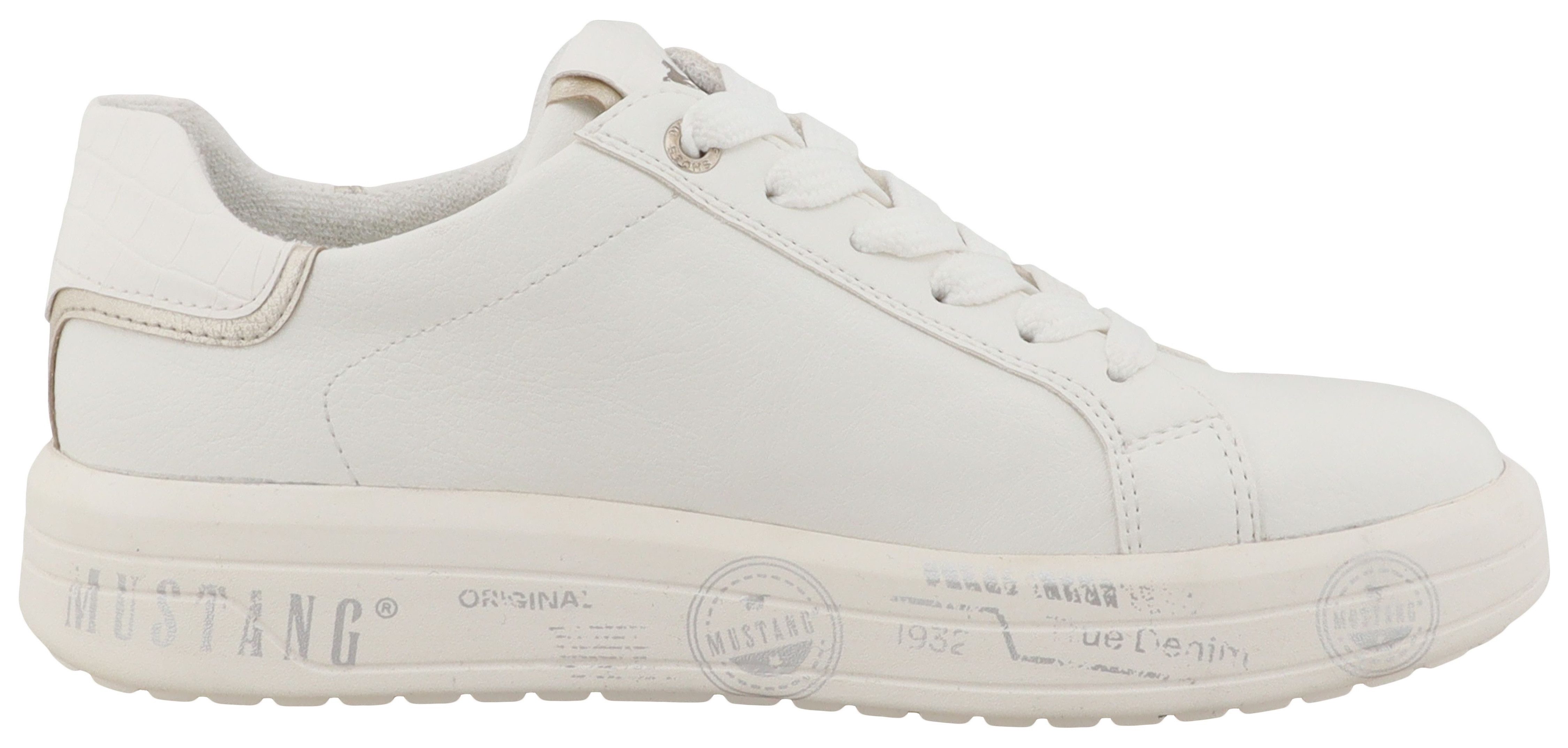 Mustang Shoes Noralie Sneaker Freizeitschuh, Halbschuh, Schnürschuh mit seitlichem Reißverschluss – Bild 5 von 5
