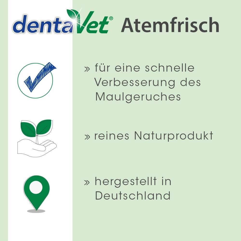 cdVet dentaVet Atemfrisch, Ergänzungsfutter für: Hunde, Alternative zu Zahnpasta oder Zahncreme für die tägliche Maulhygiene