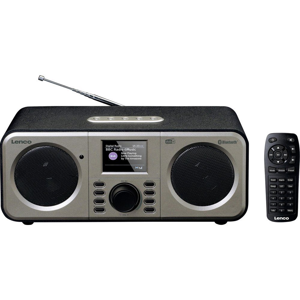 Lenco Lenco DAR-030 Tischradio DAB+, UKW Bluetooth® Weckfunktion Schwarz-Gr Radio