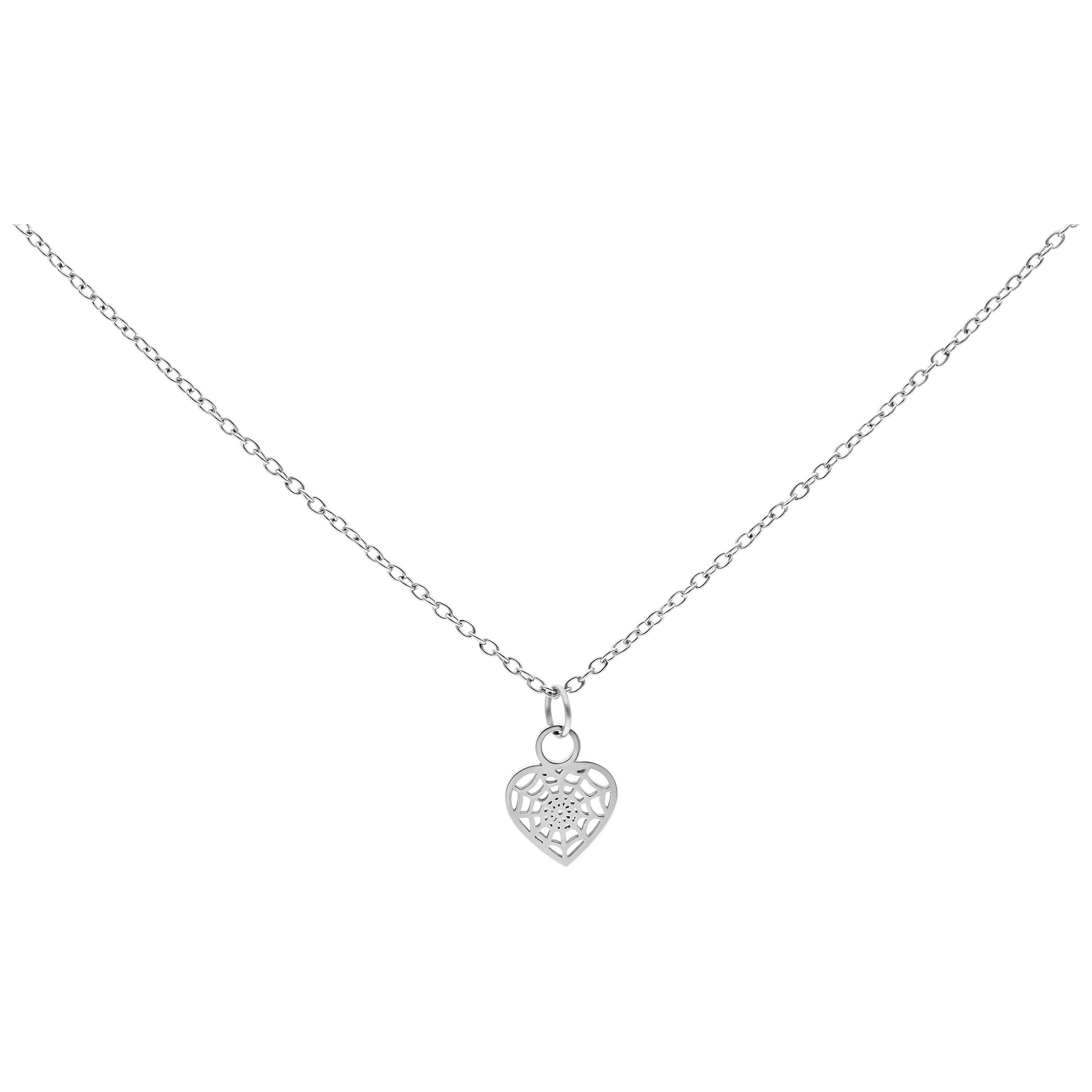 Wildcat Kette mit Anhänger Little Heartweb Kette, wasserfest, langlebig, hautverträglich