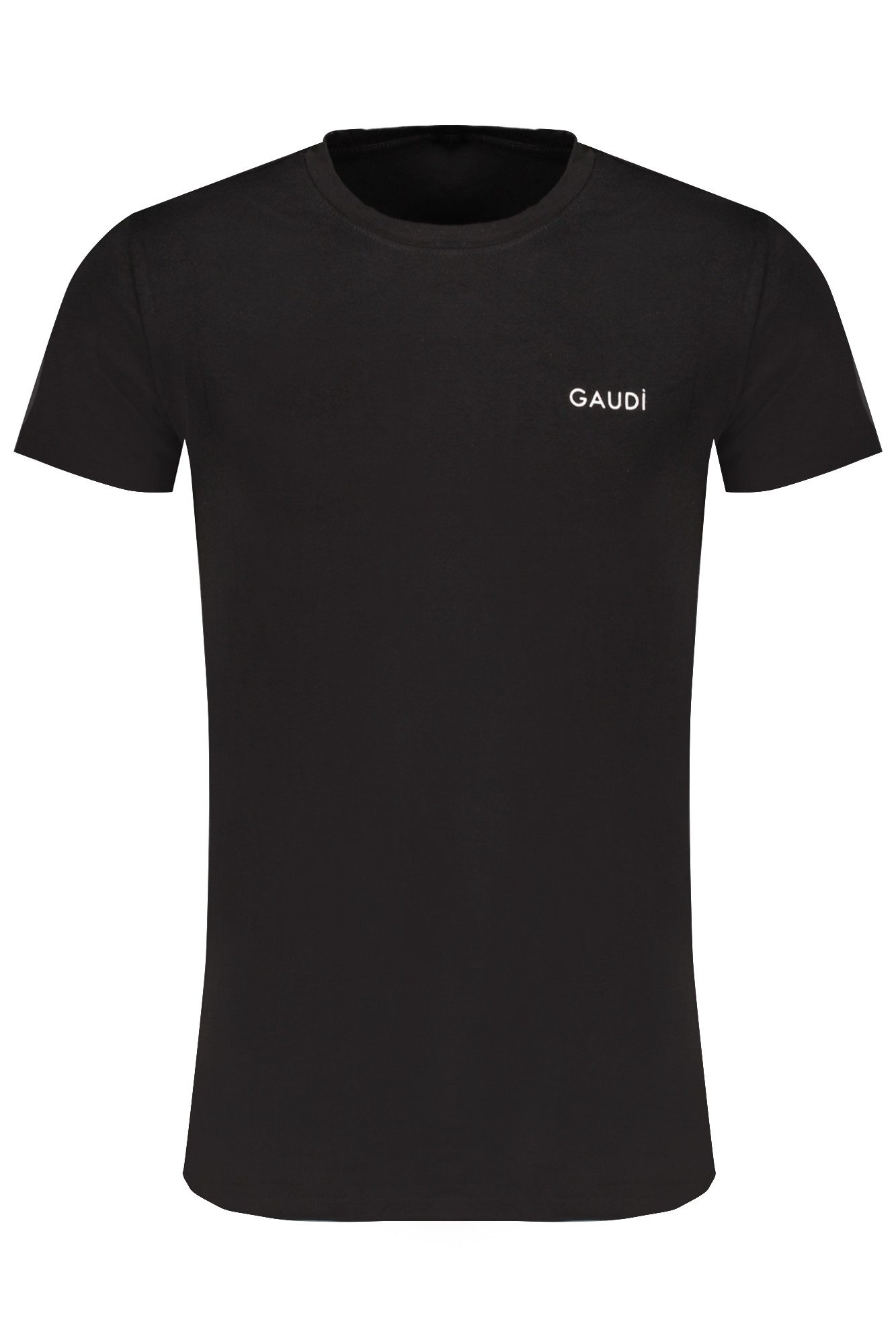 Gaudi T-Shirt Schwarzes Herren T-Shirt: Kurzarm, Rundhals