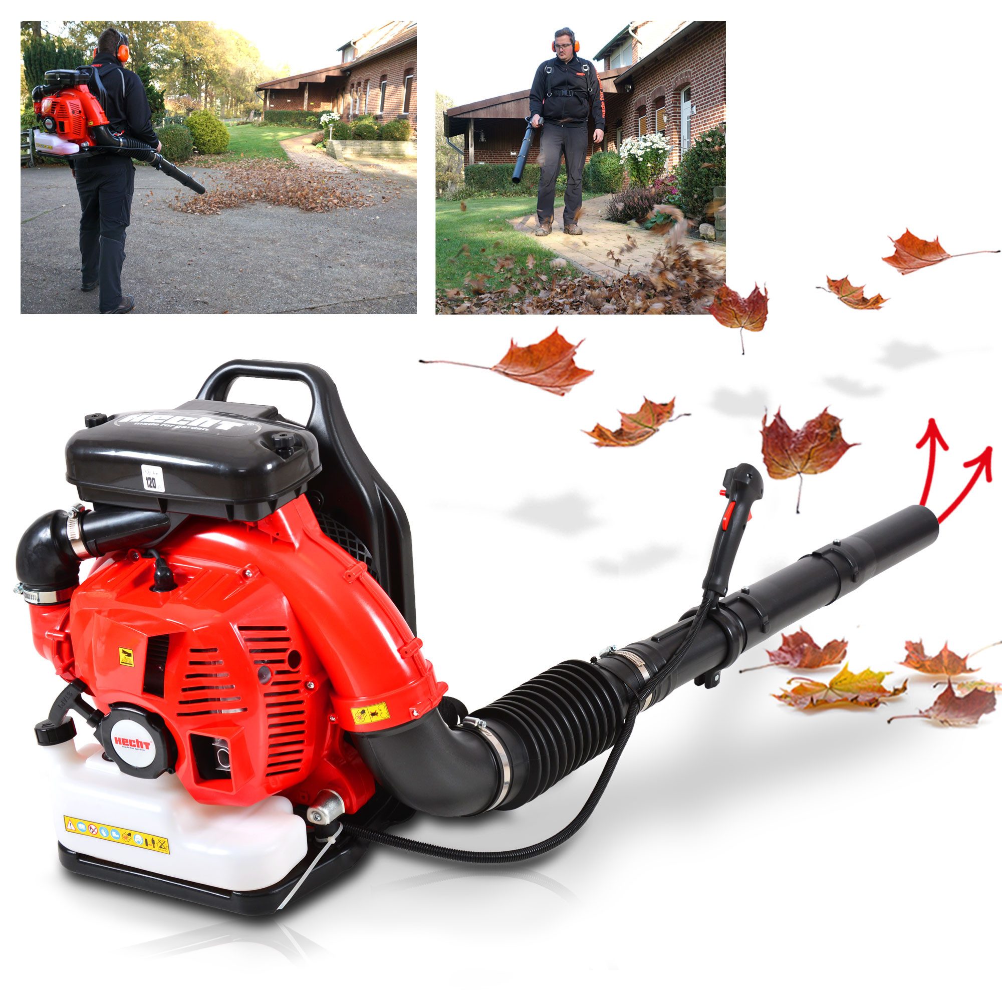 Hecht Benzin-Laubbläser 972 Profi mit Tragegurt, Rucksackgerät, 4,6 PS, 144 günstig online kaufen