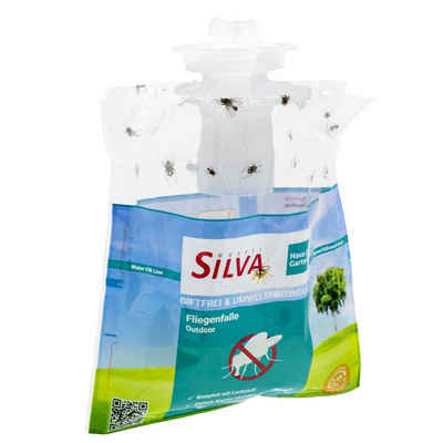 Silva Haus & Garten Fliegenwedler Silva Monitoring Fliegenfalle Outdoor, 1-tlg., natürlicher Wirkstoff, ohne Insektizide, ohne Chemie