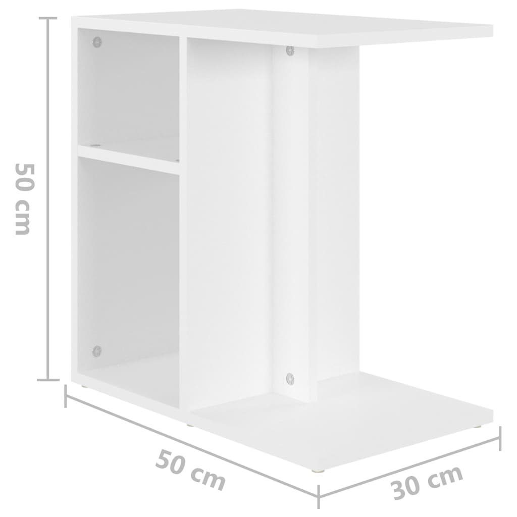 cm Weiß vidaXL 50x30x50 | Weiß Beistelltisch Beistelltisch Holzwerkstoff (1-St) Weiß