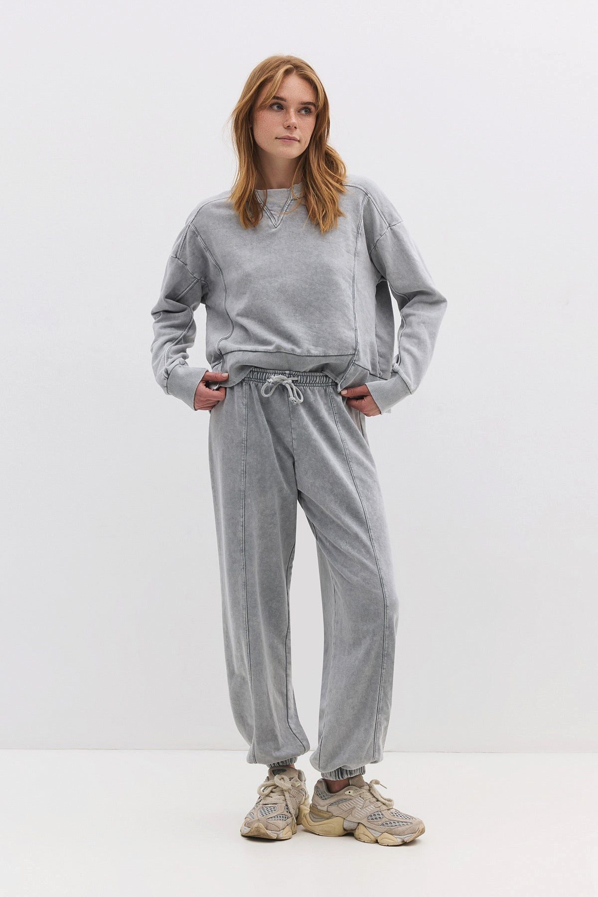 No Matter What Sweatponcho Baumwoll-Sweatpants mit Ballonmuster günstig online kaufen