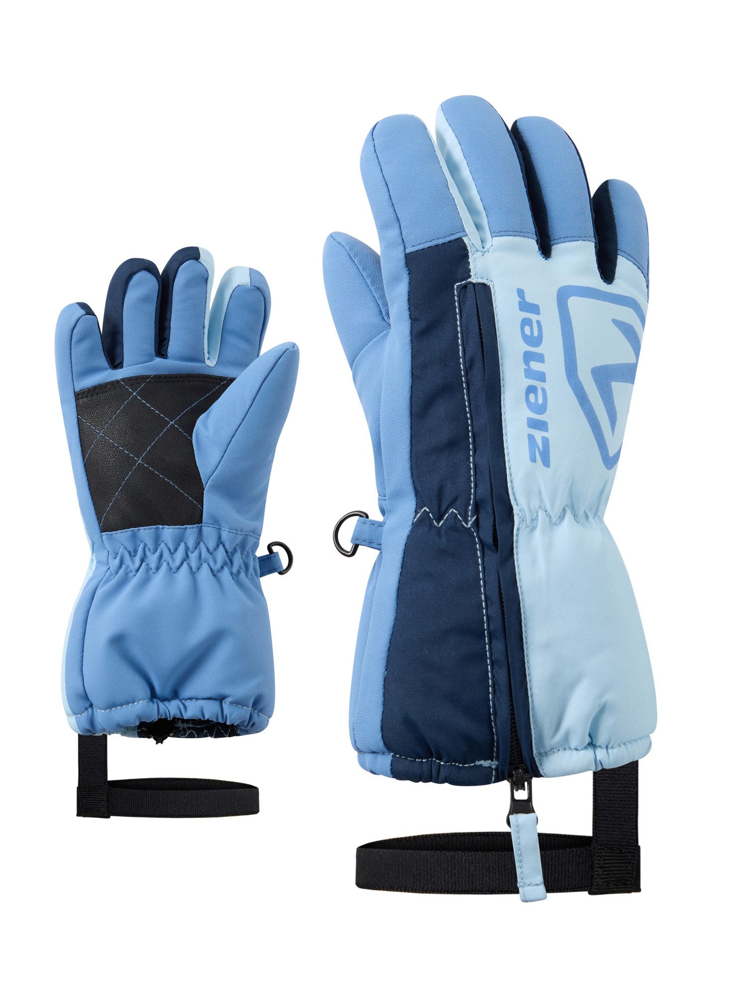 Ziener Skihandschuhe LEO-Z Kinder wasserabweisend, windabweisend, atmungsaktiv, langer Reißverschluss