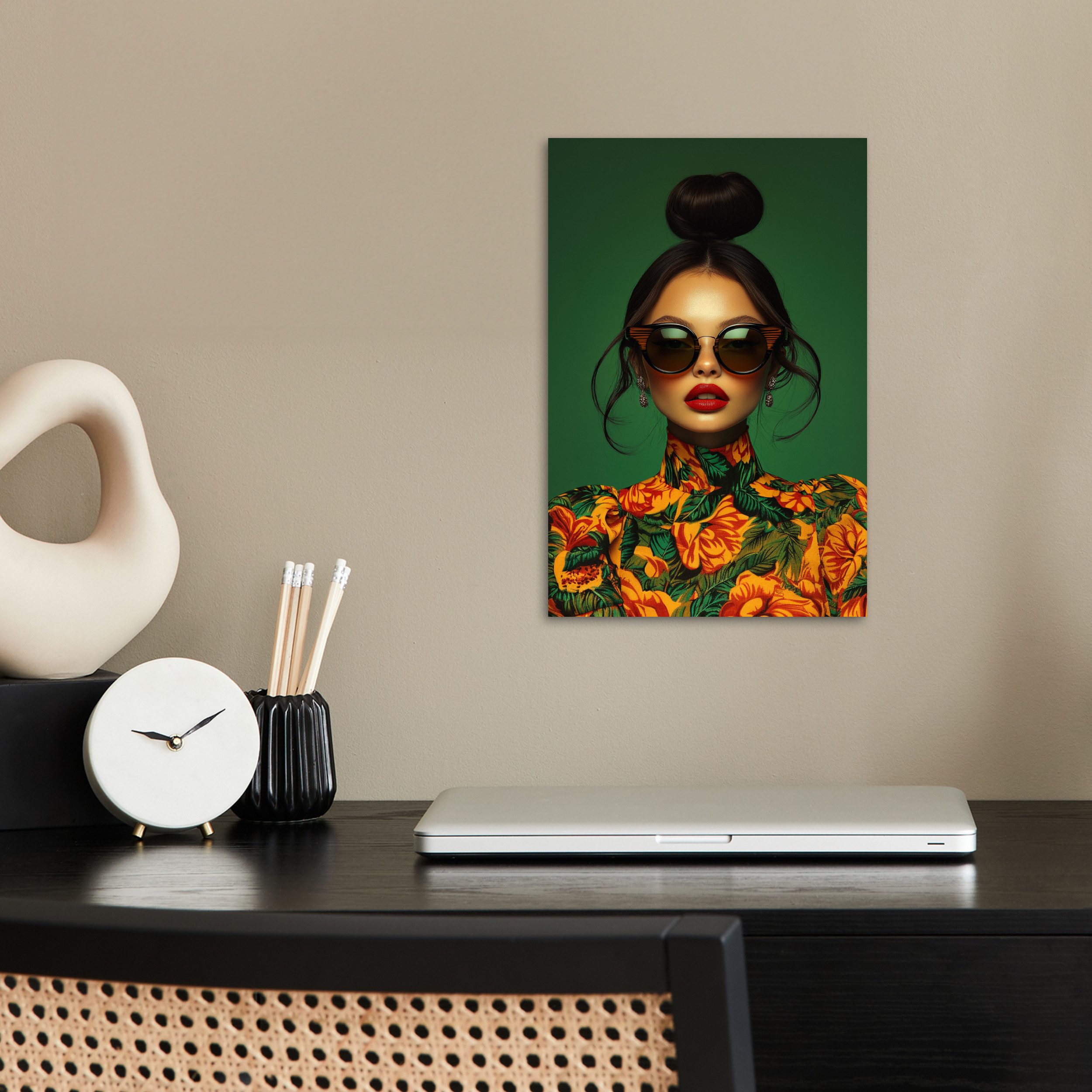 MuchoWow Poster Frau - Grün - günstig online kaufen
