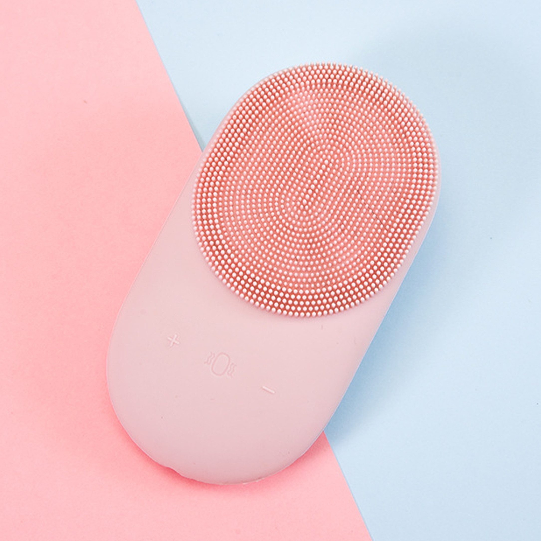 Fyrove Gesichtsbürstenaufsatz Silikon‑Gesichtsreiniger mit Schallvibration, 9 Intensitätsstufen, Alle Hauttypen Ultrahygienische Skincare,Einfache Gesichtsreinigung, Elektrischer Silikon-Gesichtsreiniger