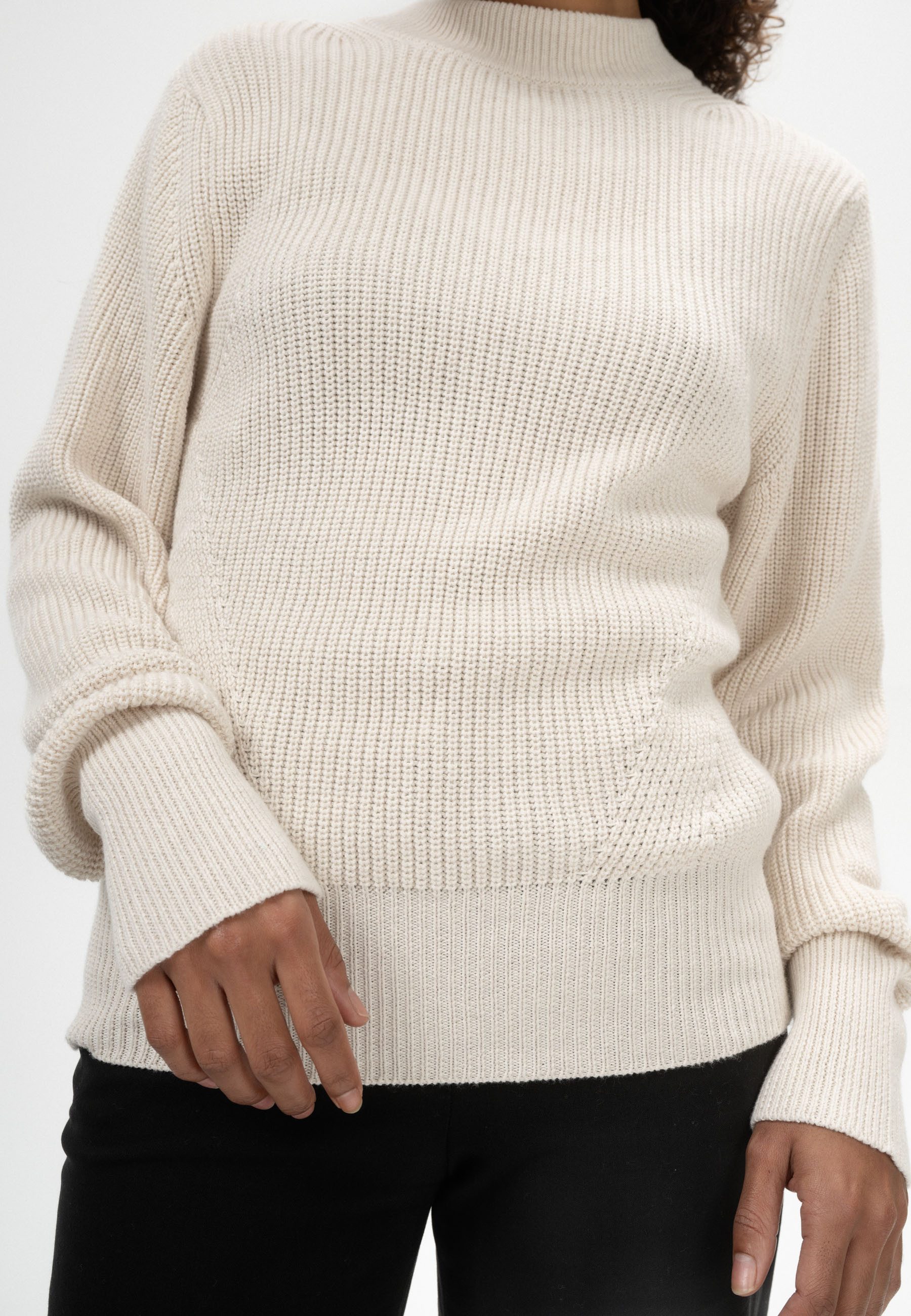 MELA Strickpullover Strickpullover Style RIYA Rippbündchen